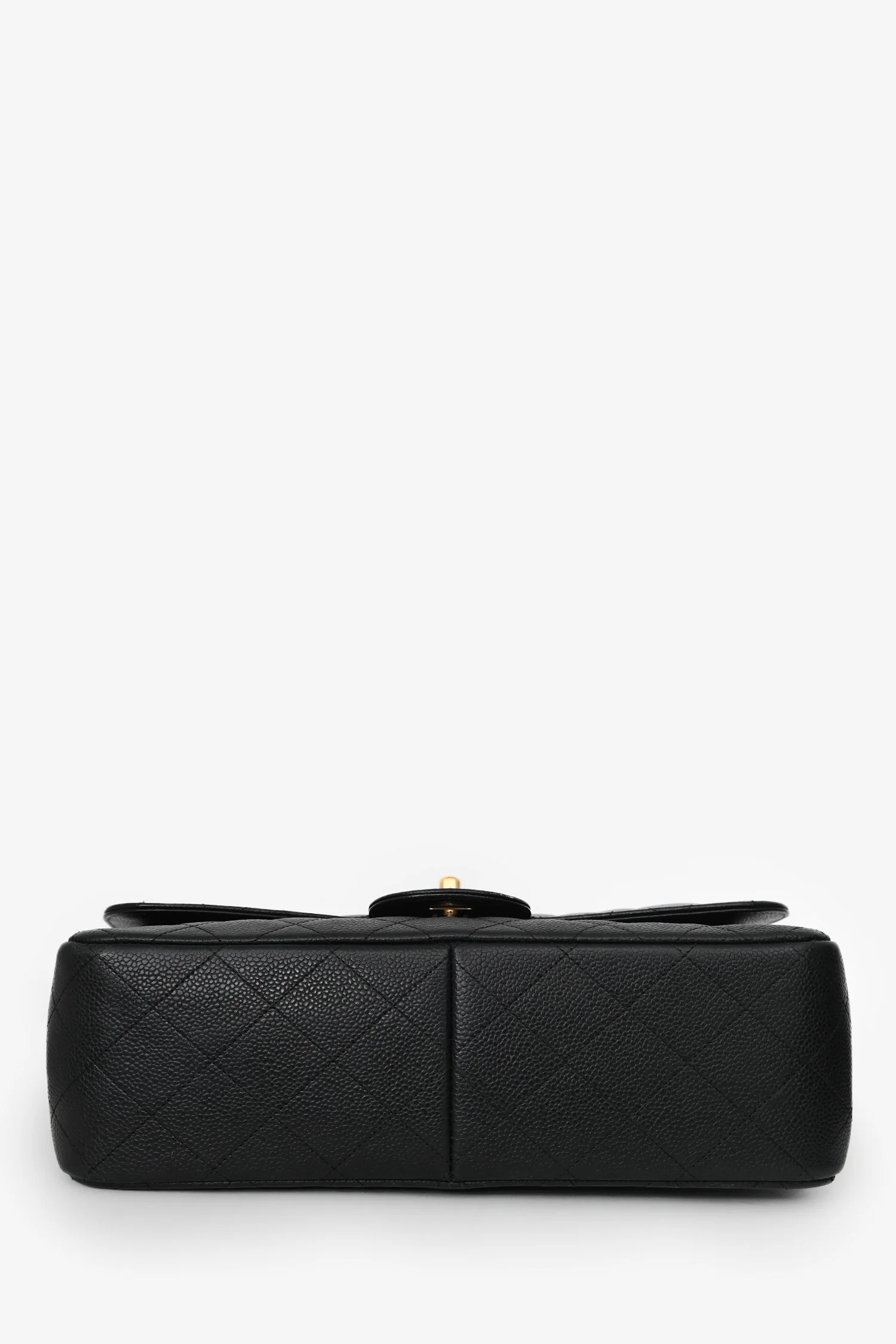 Pre-Loved Chanel™ 2012-13 Black Caviar Leather Jumbo Double Flap Shoulder Bag - Image 5