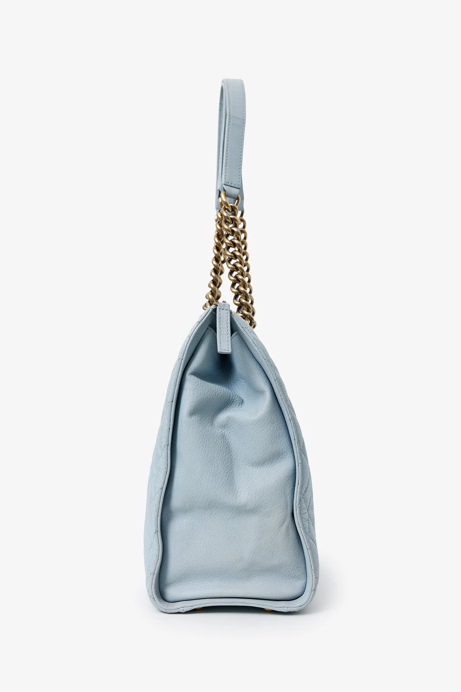 Pre-Loved Chanel™ 2012-13 Blue Quilted Leather Rita Dome Tote - Image 2