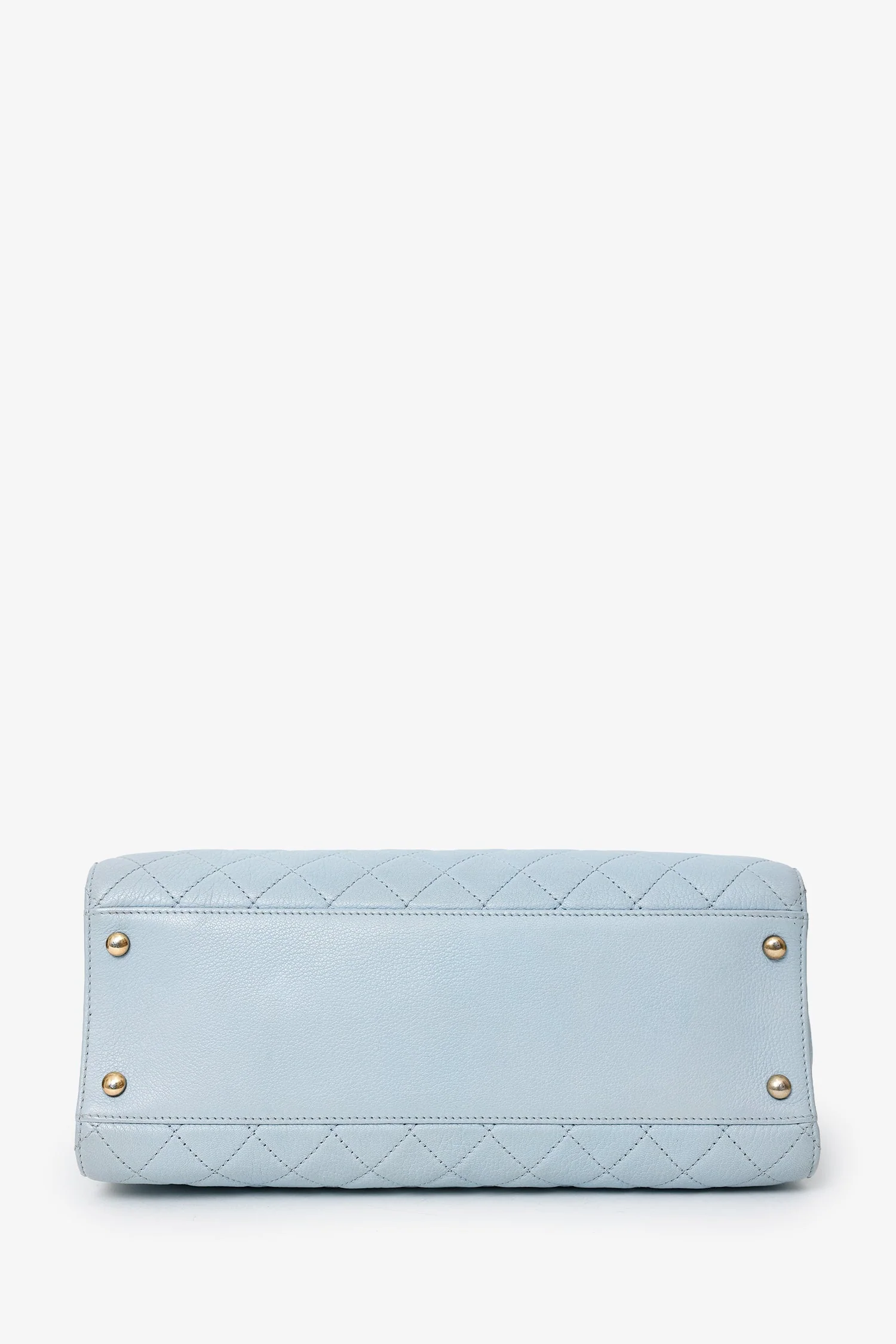 Pre-Loved Chanel™ 2012-13 Blue Quilted Leather Rita Dome Tote - Image 5
