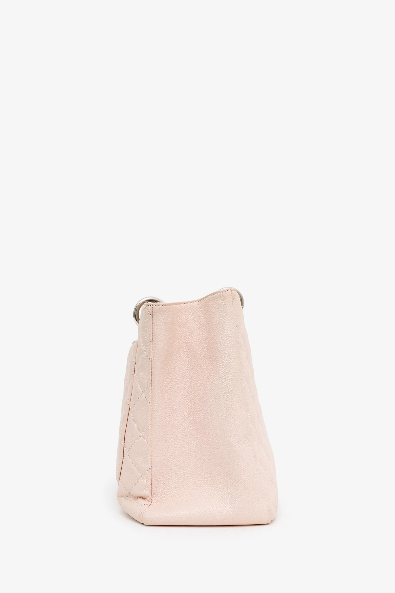 Pre-Loved Chanel™ 2012-13 Pink Caviar Leather Grand Shopping Tote - Image 3