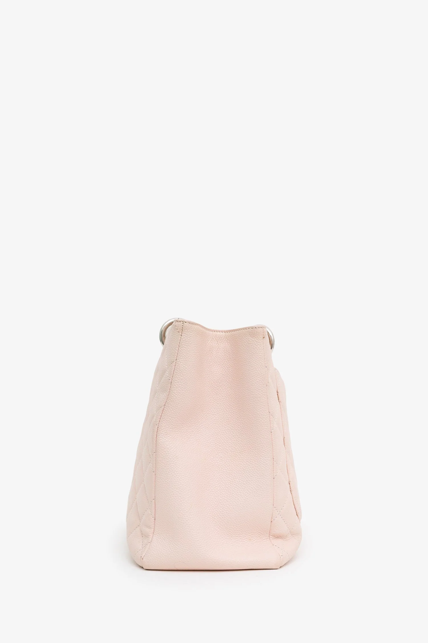 Pre-Loved Chanel™ 2012-13 Pink Caviar Leather Grand Shopping Tote - Image 4