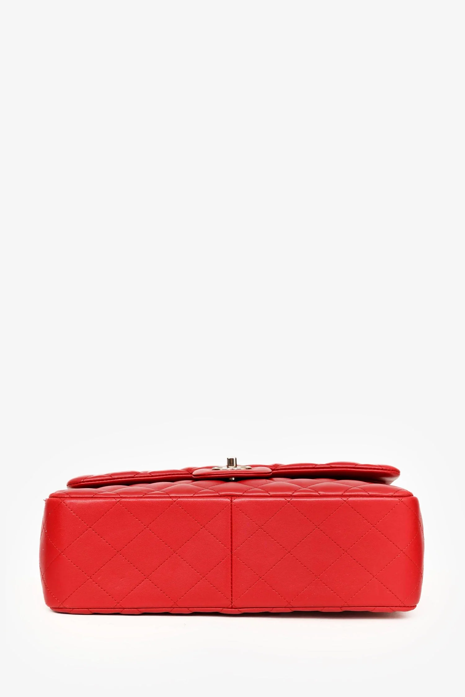 Pre-Loved Chanel™ 2012-13 Red Lambskin Leather Classic Large Double Flap - Image 5