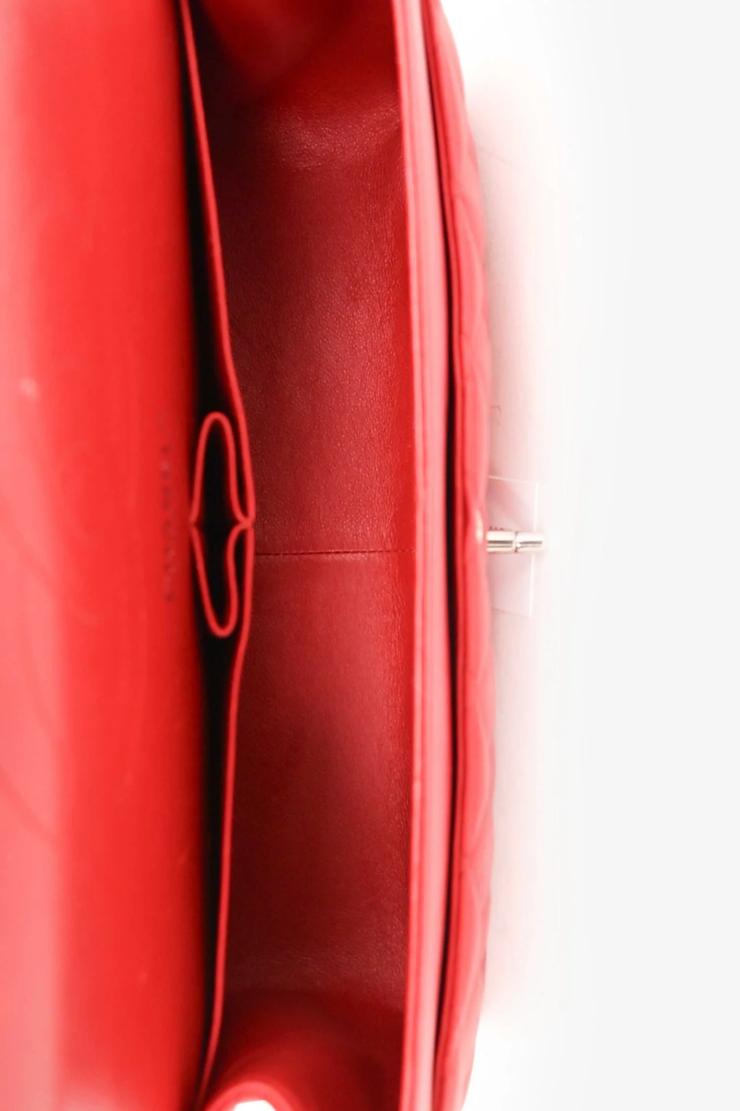 Pre-Loved Chanel™ 2012-13 Red Lambskin Leather Classic Large Double Flap - Image 6