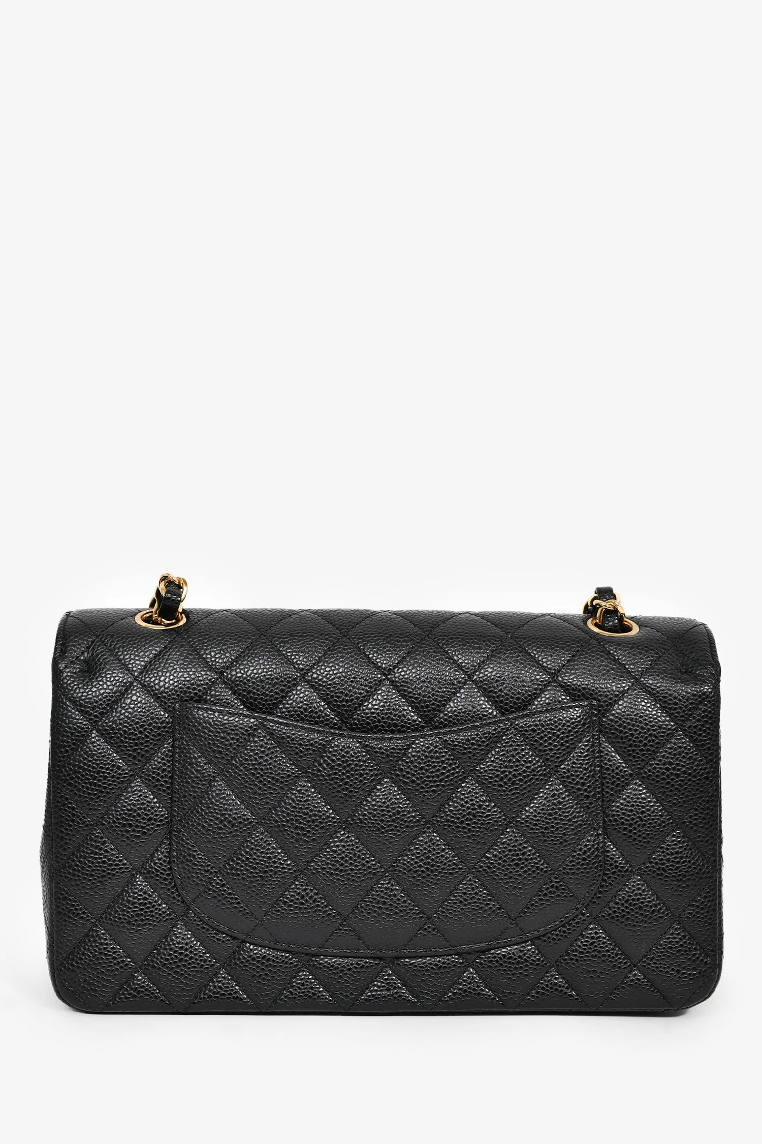 Pre-Loved Chanel™ 2012 Black Quilted Caviar Leather Medium Classic Double Flap - Image 2