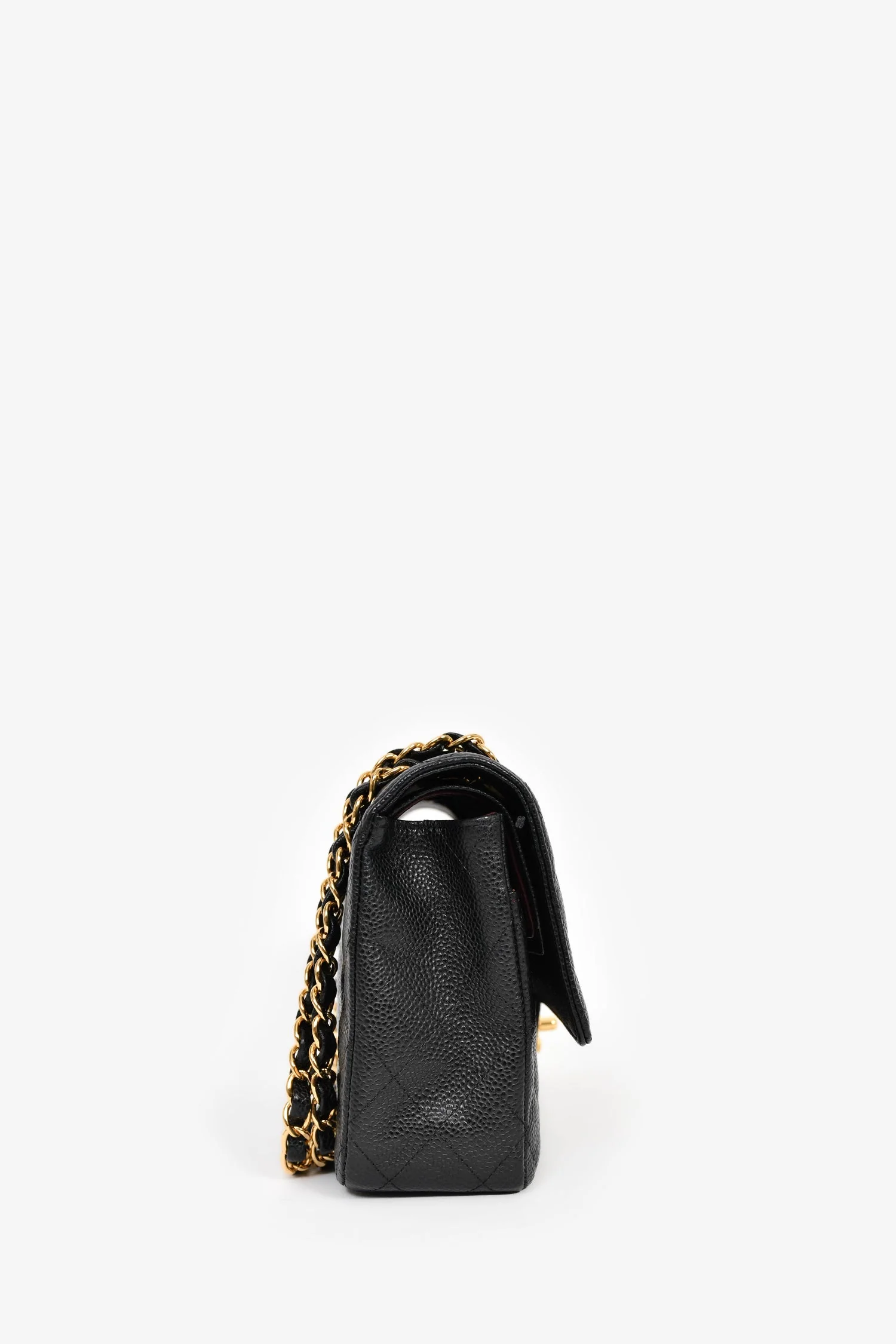 Pre-Loved Chanel™ 2012 Black Quilted Caviar Leather Medium Classic Double Flap - Image 3