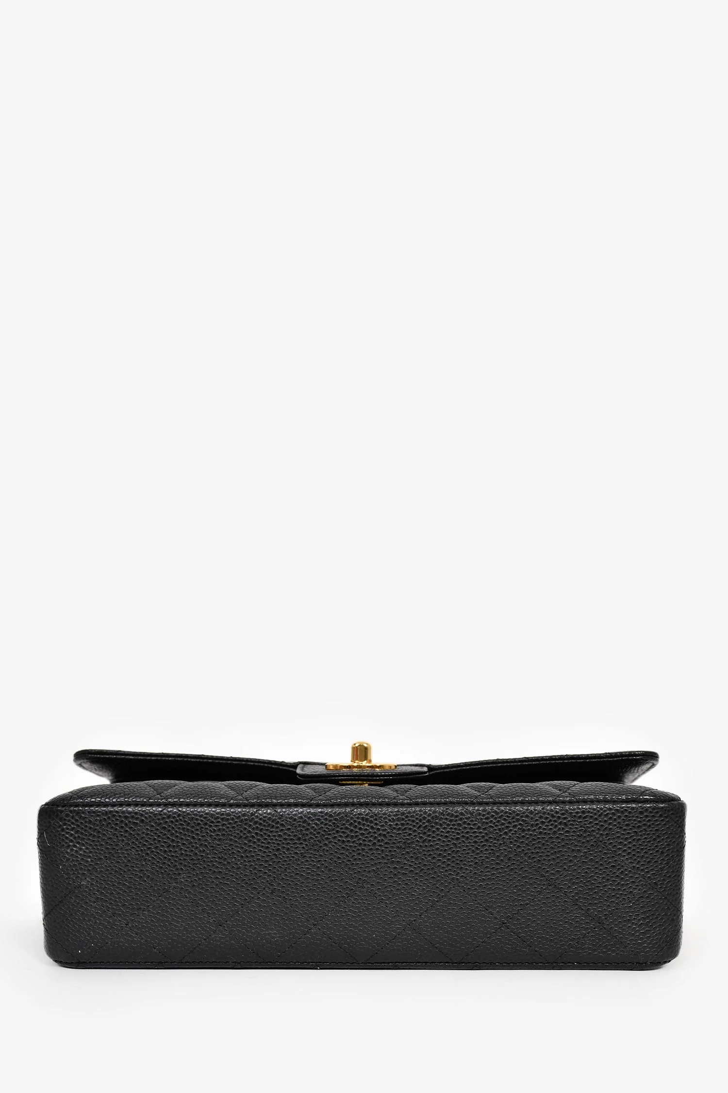 Pre-Loved Chanel™ 2012 Black Quilted Caviar Leather Medium Classic Double Flap - Image 5