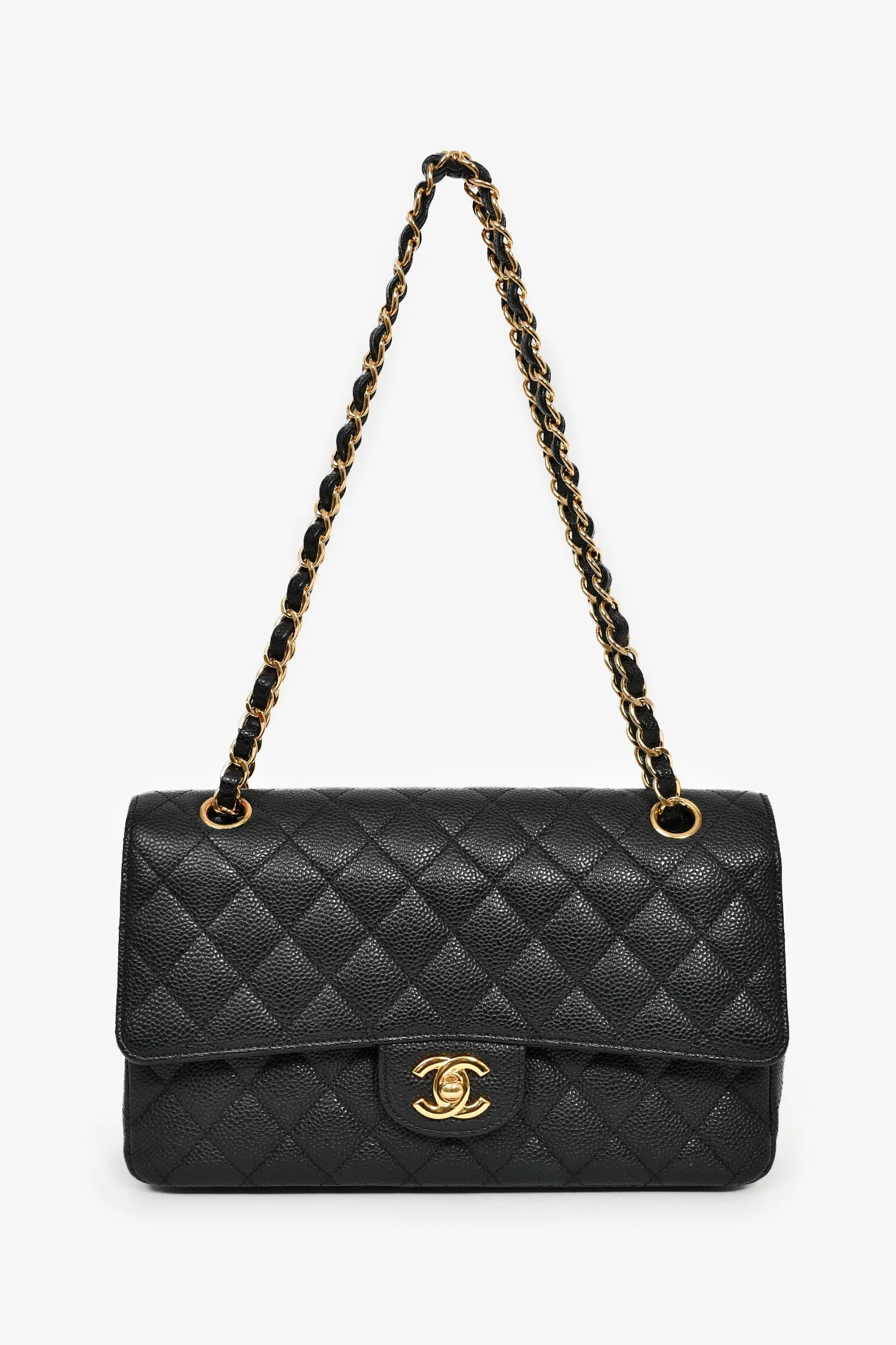 Pre-Loved Chanel™ 2012 Black Quilted Caviar Leather Medium Classic Double Flap - Image 7