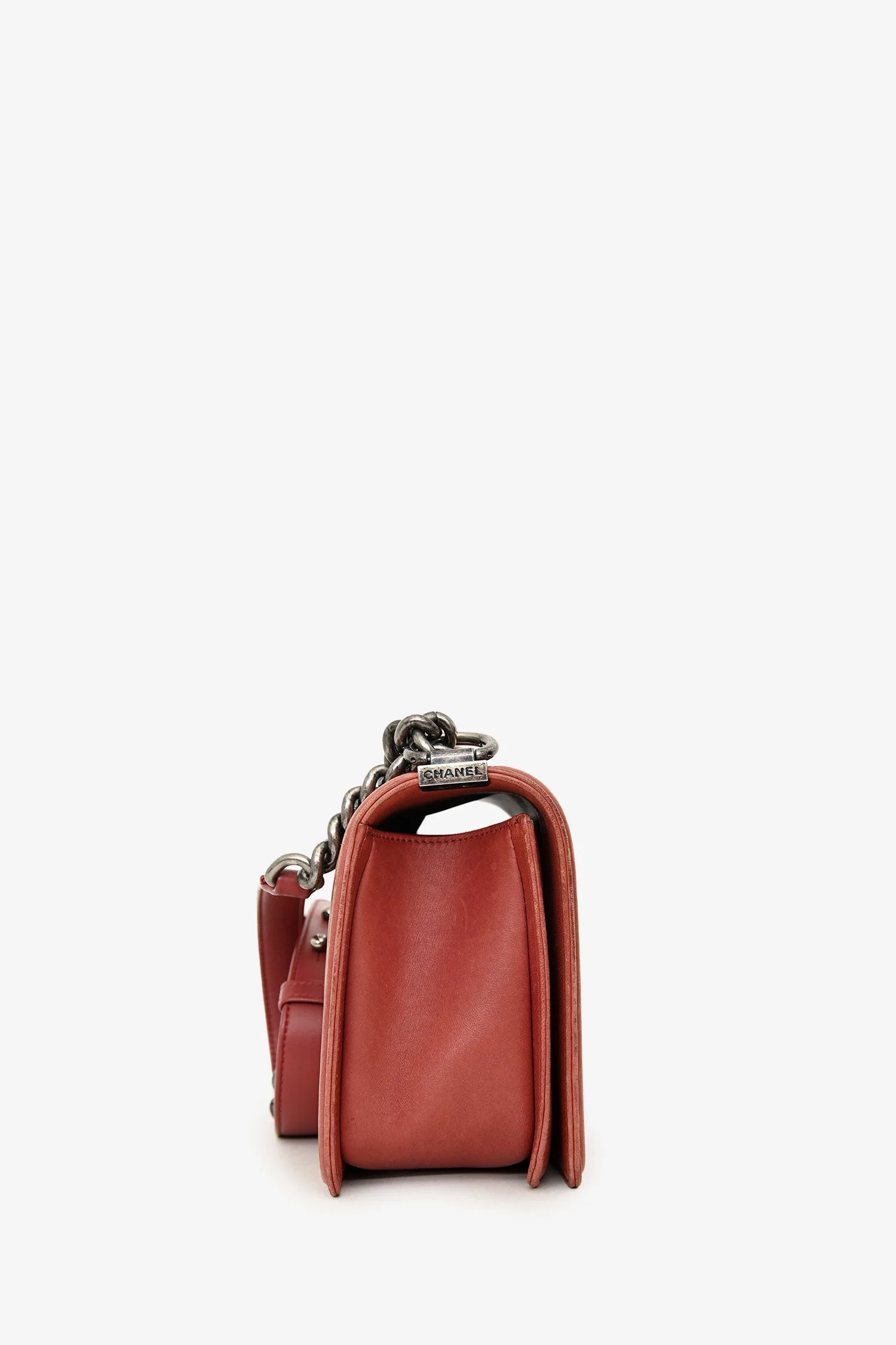Chanel™ 2012 Peach Lambskin Medium Boy Bag (Pre-Loved ) - Image 3