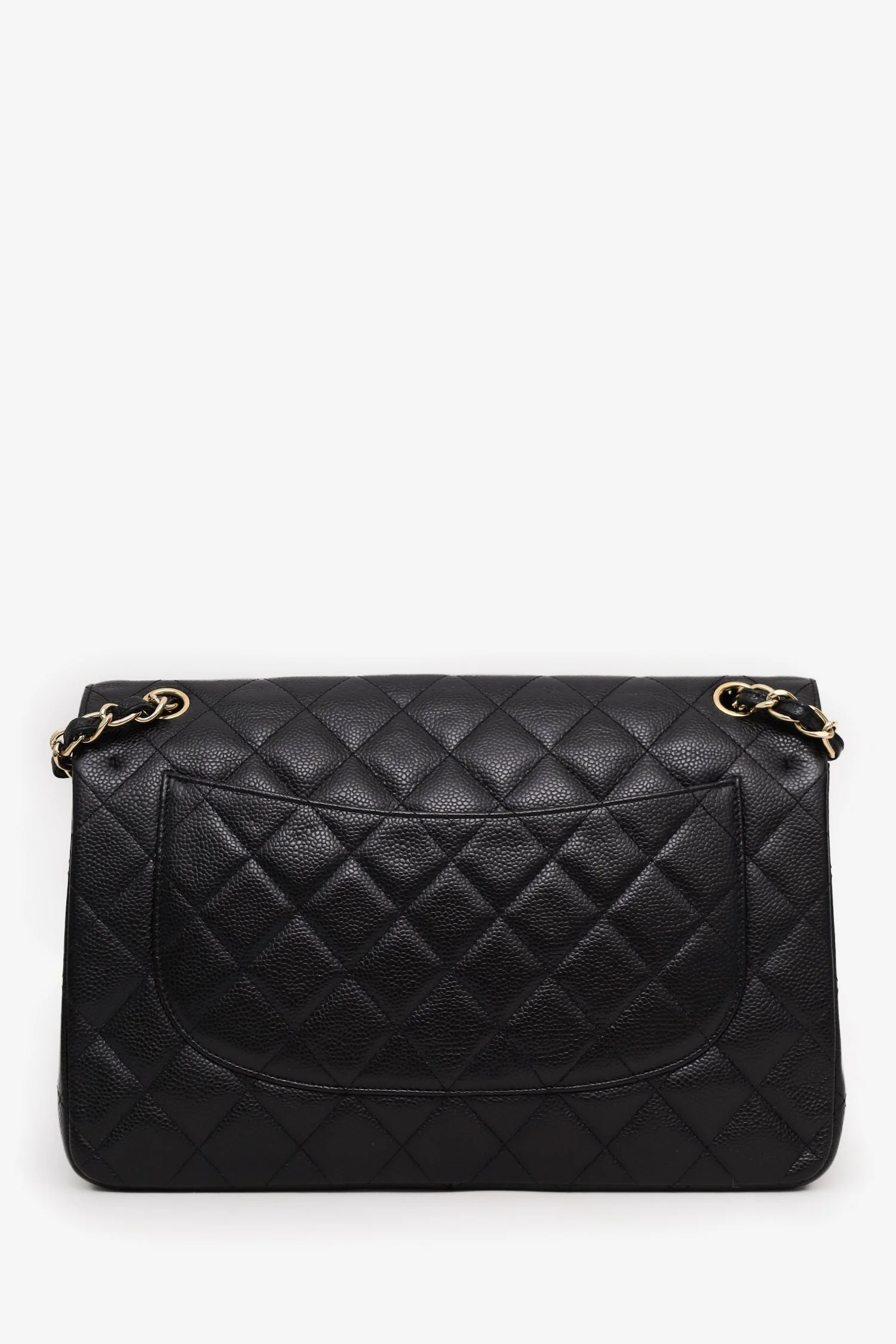 Pre-Loved Chanel™ 2013-14 Black Caviar Jumbo Classic Double Flap Bag - Image 2