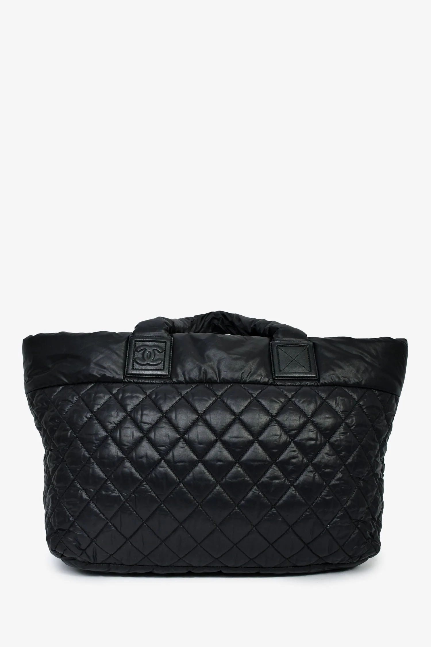 Pre-Loved Chanel™ 2013-14 Black Quilted Nylon Coco Cocoon Tote Bag - Image 2