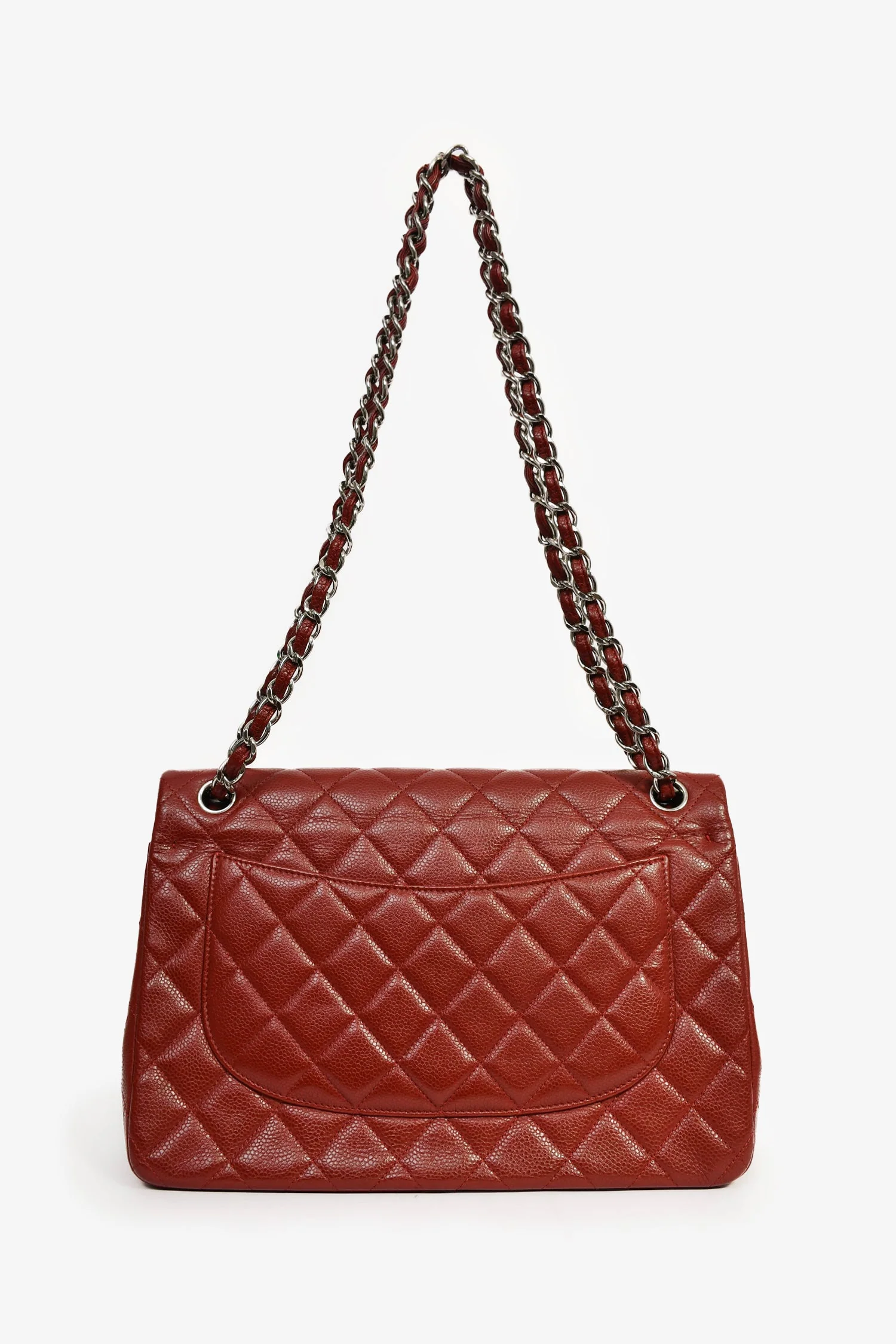Pre-Loved Chanel™ 2013-14 Burgundy Caviar Leather Medium Classic Double Flap Bag - Image 2