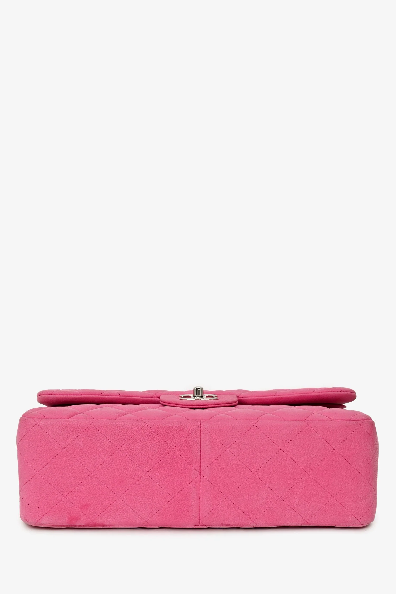 Pre-Loved Chanel™ 2013/14 Pink Caviar Jumbo Double Flap SHW - Image 5