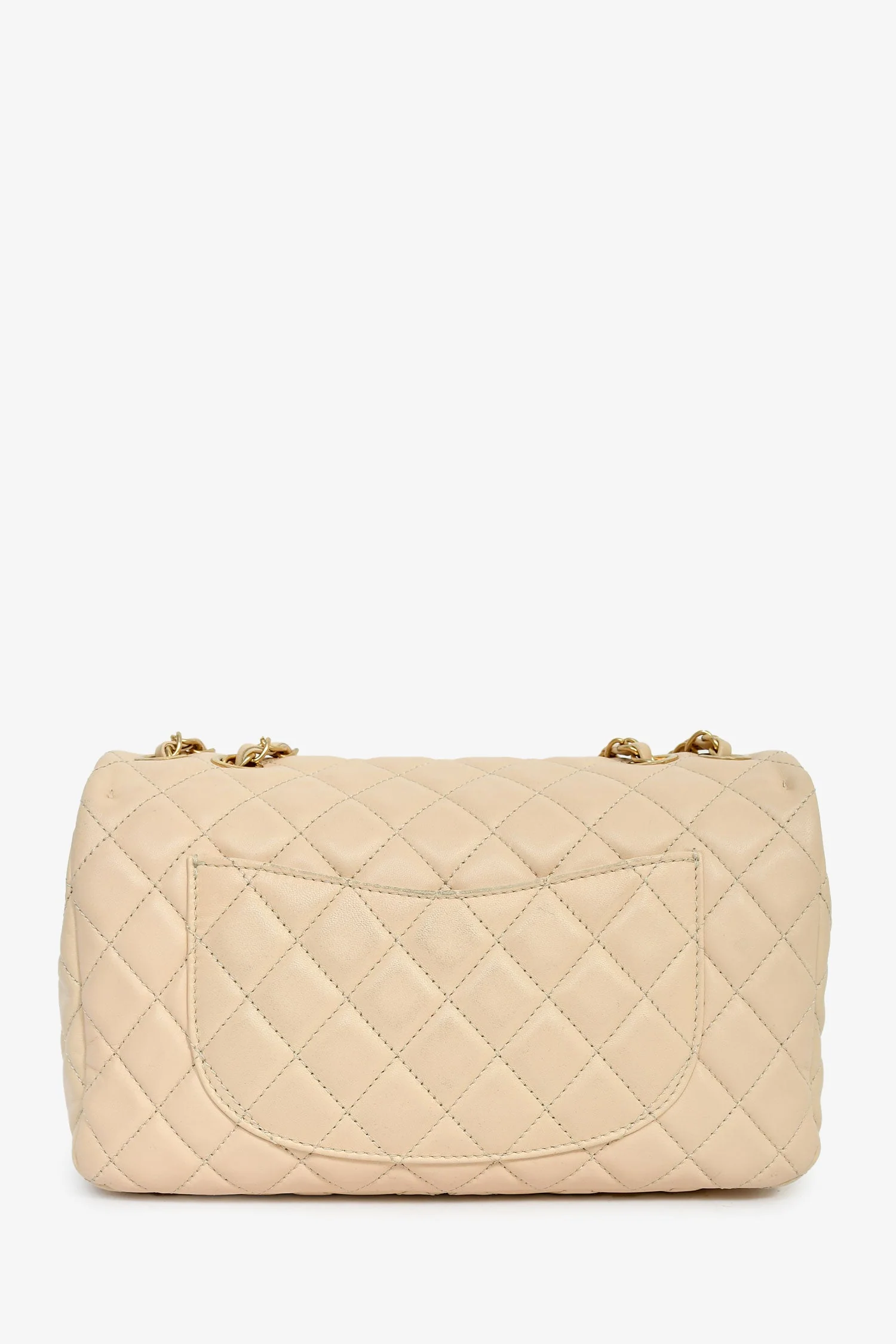 Chanel™ 2013-14 Vanilla Beige Lambskin Quilted Flap Chain Shoulder Bag (Pre-Loved ) - Image 2