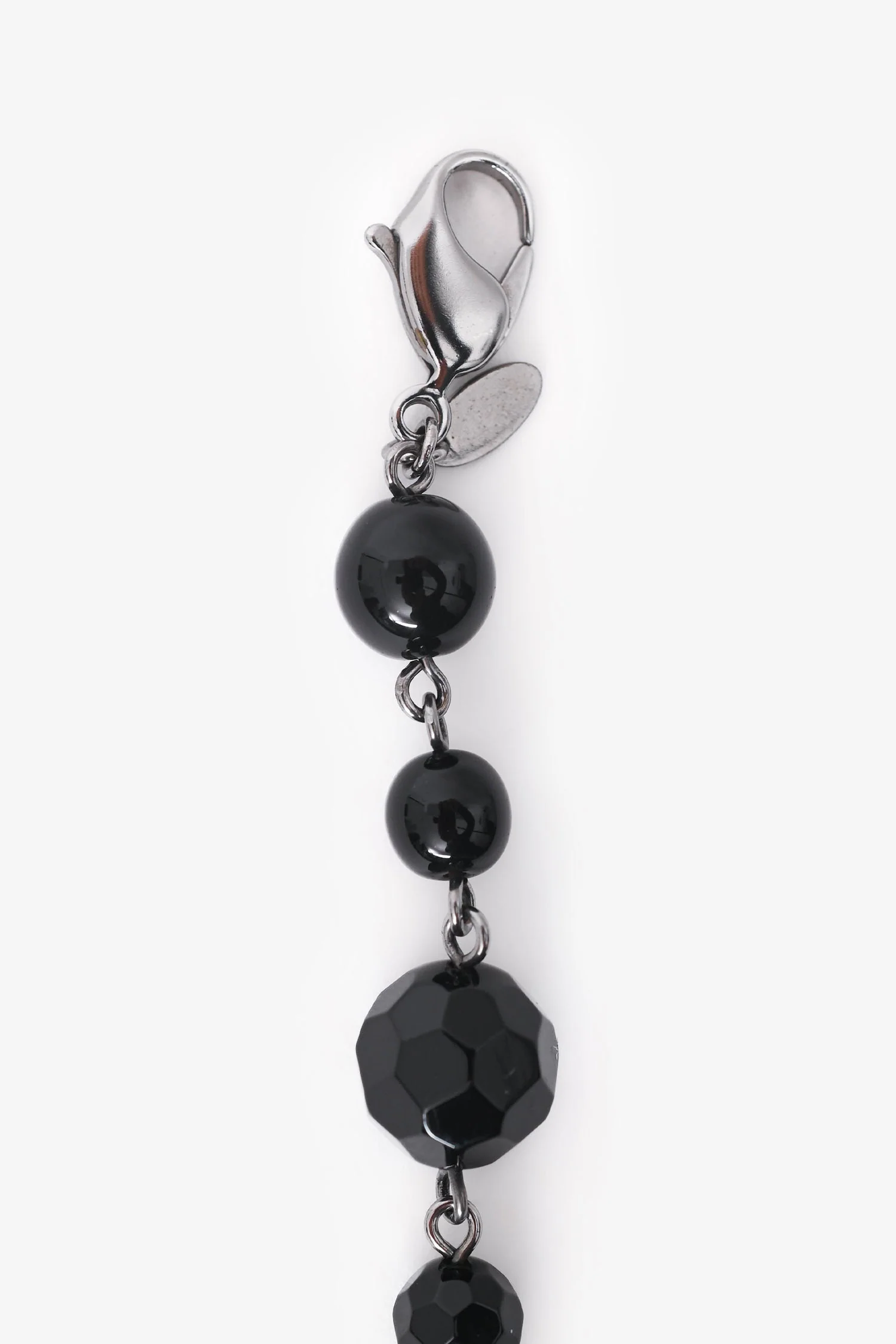 Pre-Loved Chanel™ 2013 Black/Silver Tone Metal Beaded CC Bracelet - Image 3