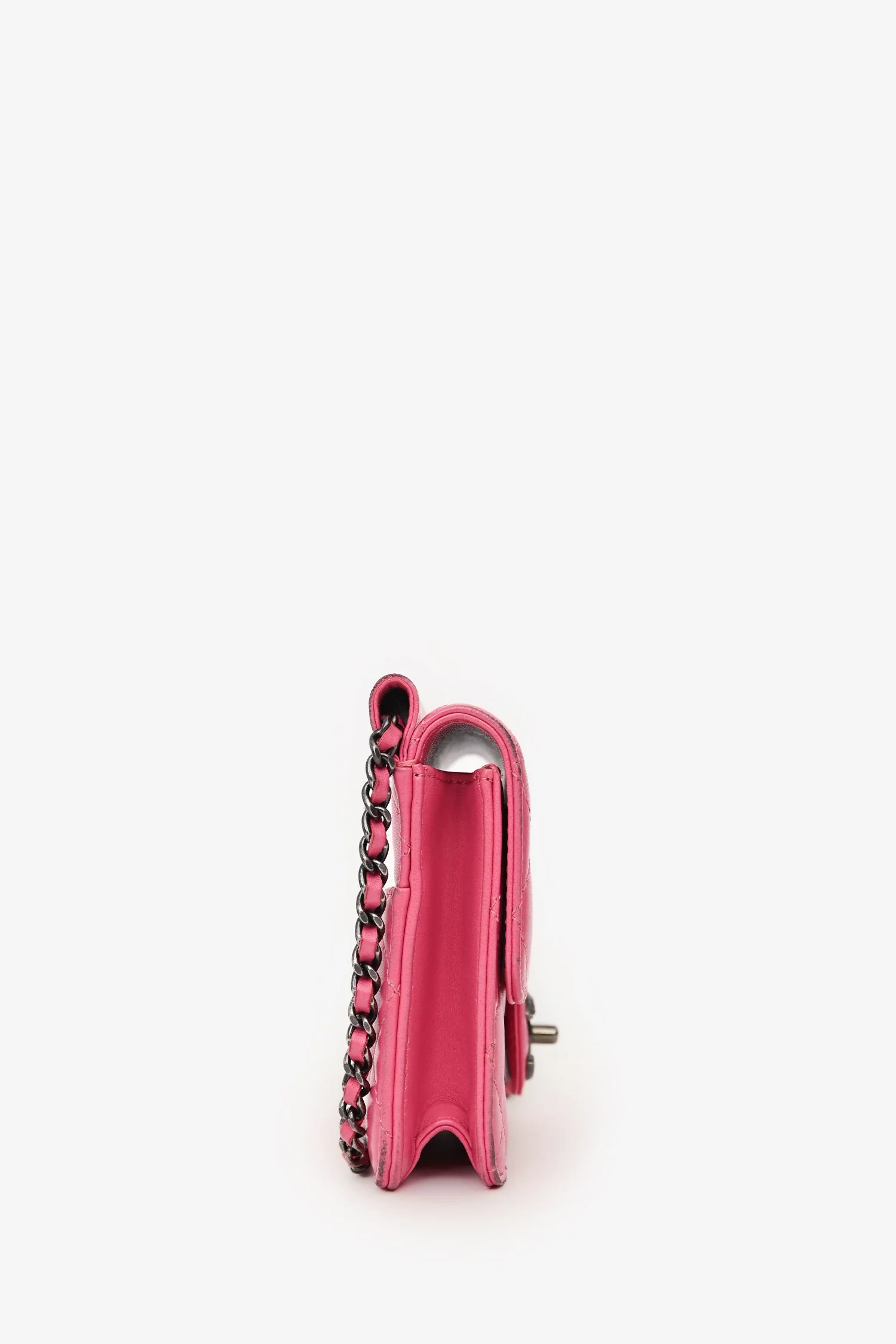 Pre-Loved Chanel™ 2013 Pink Quilted Lambskin Mini Crossing Times Flap Bag - Image 3