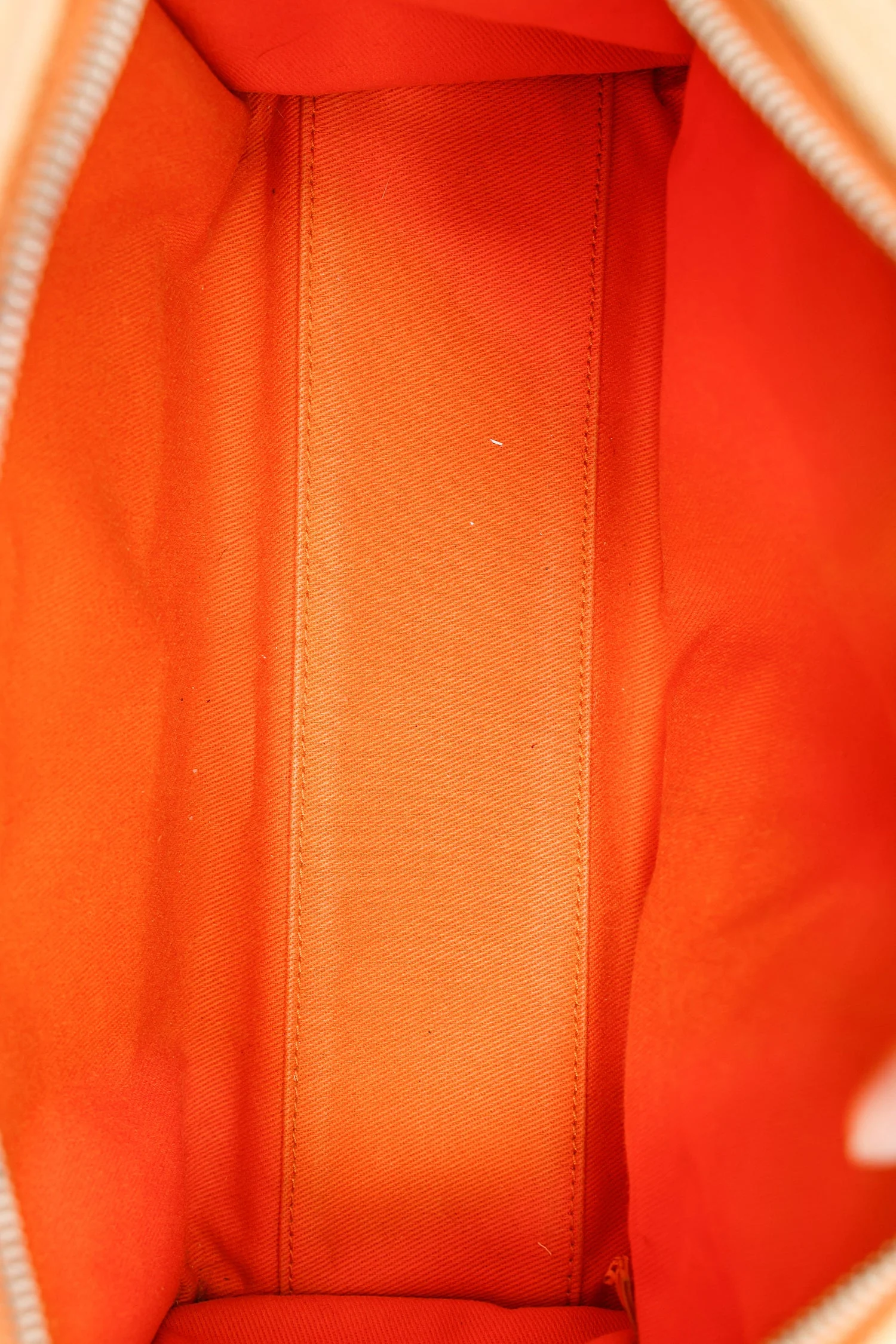 Pre-Loved Chanel™ 2014-15 Orange Canvas Deauville Mini Bowling Bag - Image 6