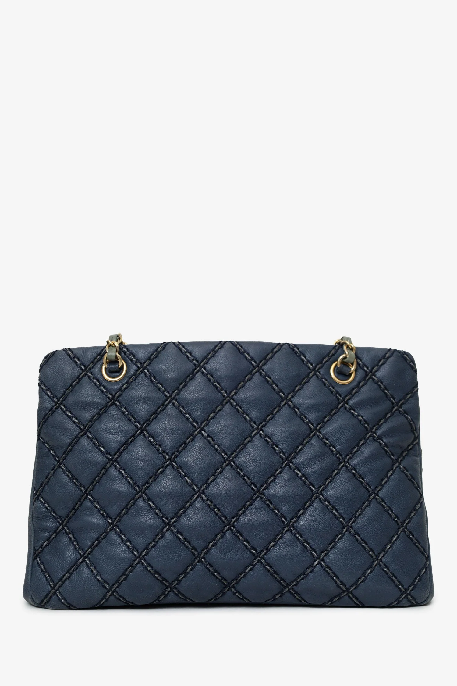 Pre-Loved Chanel™ 2014 Blue Leather Paris-Dallas Chic Stitch Bag - Image 2
