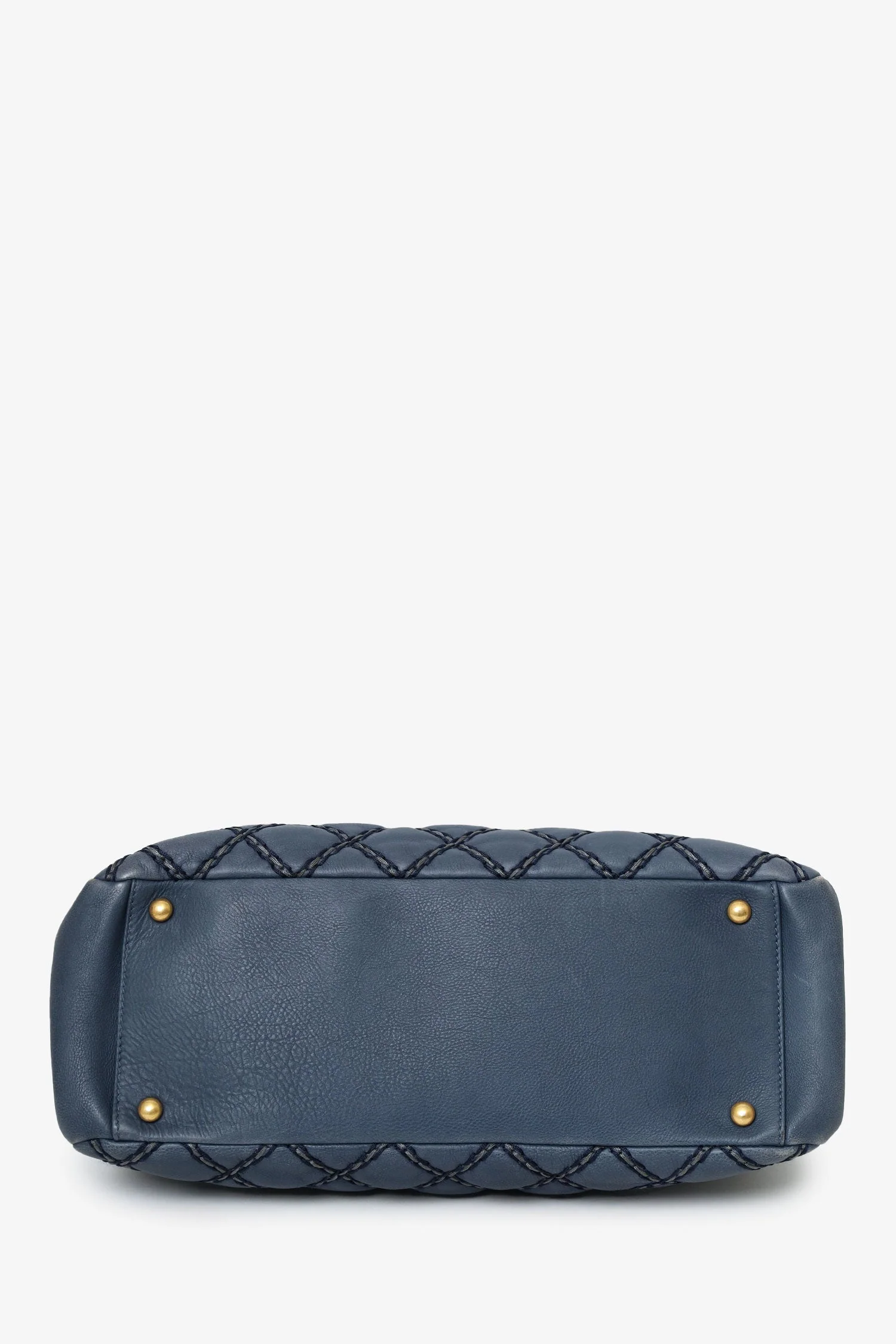 Pre-Loved Chanel™ 2014 Blue Leather Paris-Dallas Chic Stitch Bag - Image 5
