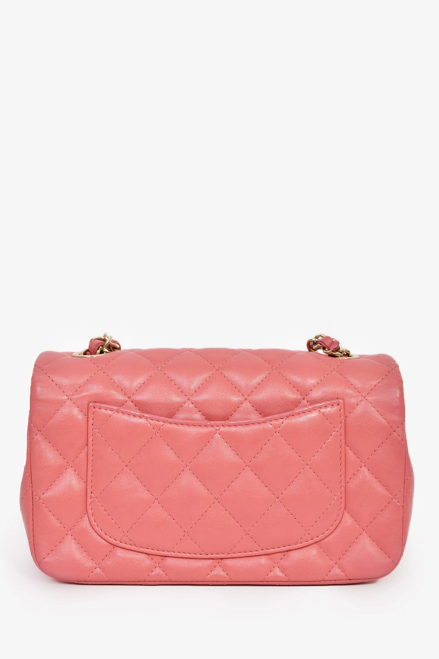 Pre-Loved Chanel™ 2014 Valentine Charms Edition Pink Quilted Lambskin Mini Rectangular Flap Bag - Image 2