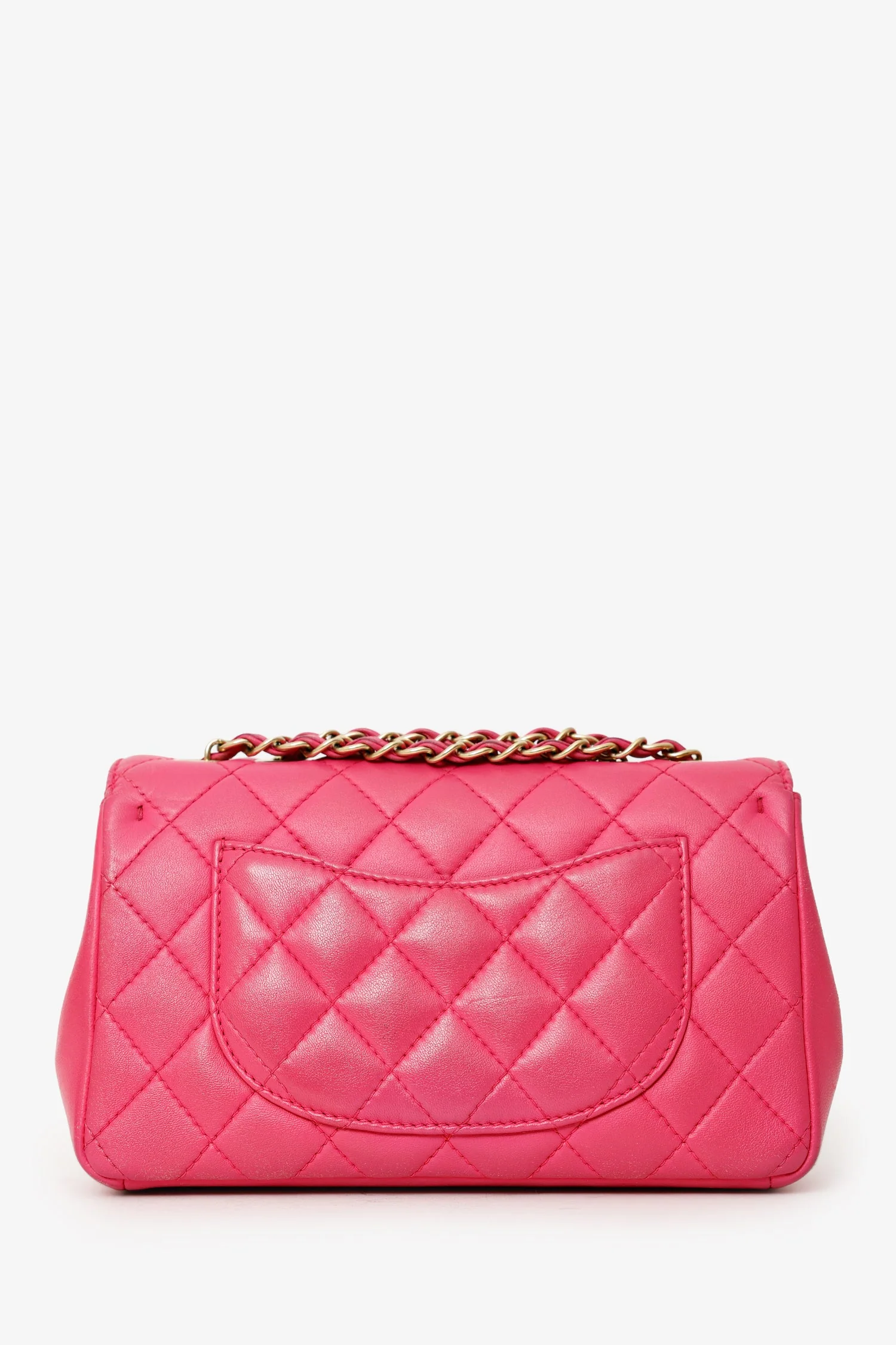 Pre-Loved Chanel™ 2015-16 Pink Lambskin Quilted Mini Mademoiselle Chic Flap - Image 3