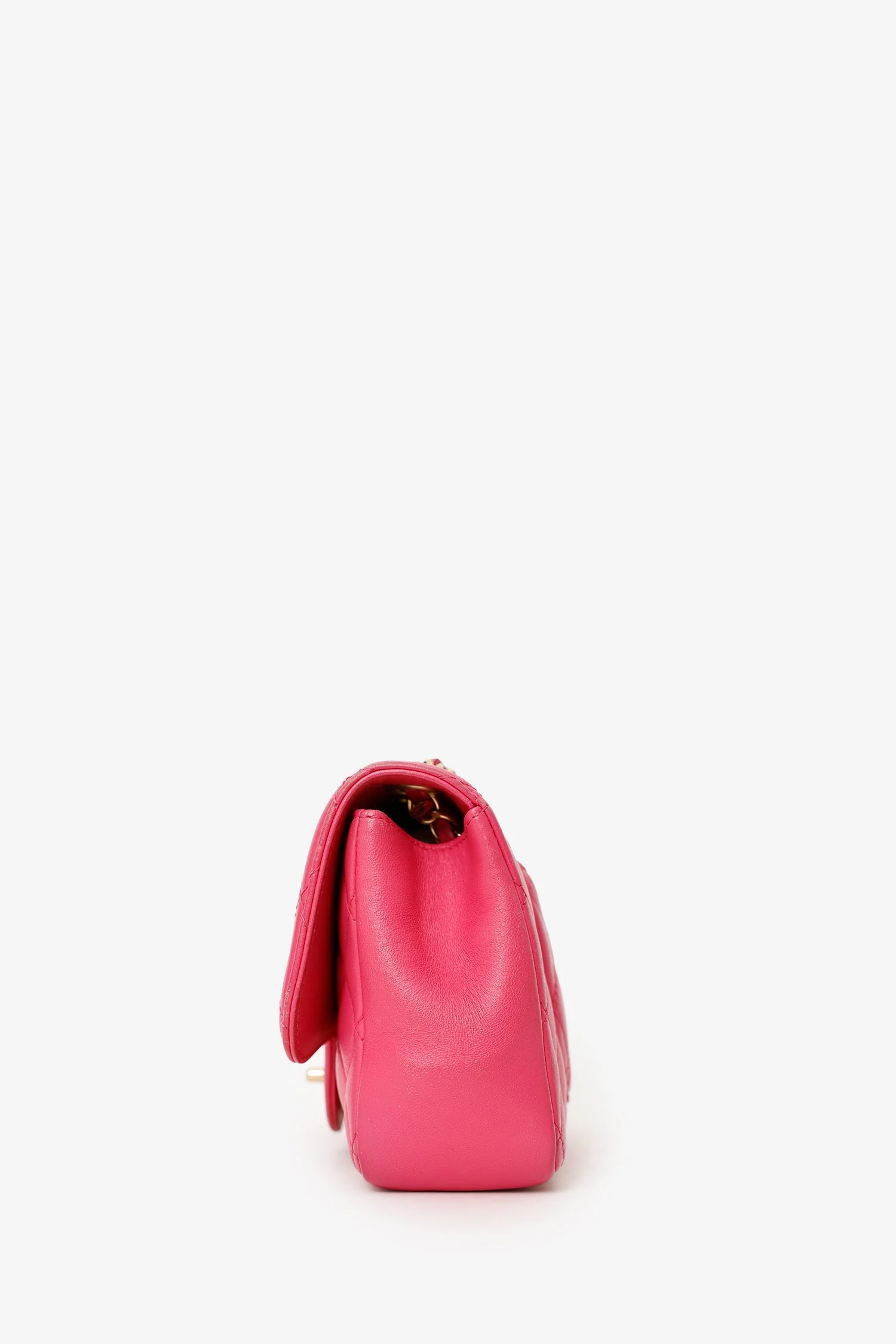 Pre-Loved Chanel™ 2015-16 Pink Lambskin Quilted Mini Mademoiselle Chic Flap - Image 4