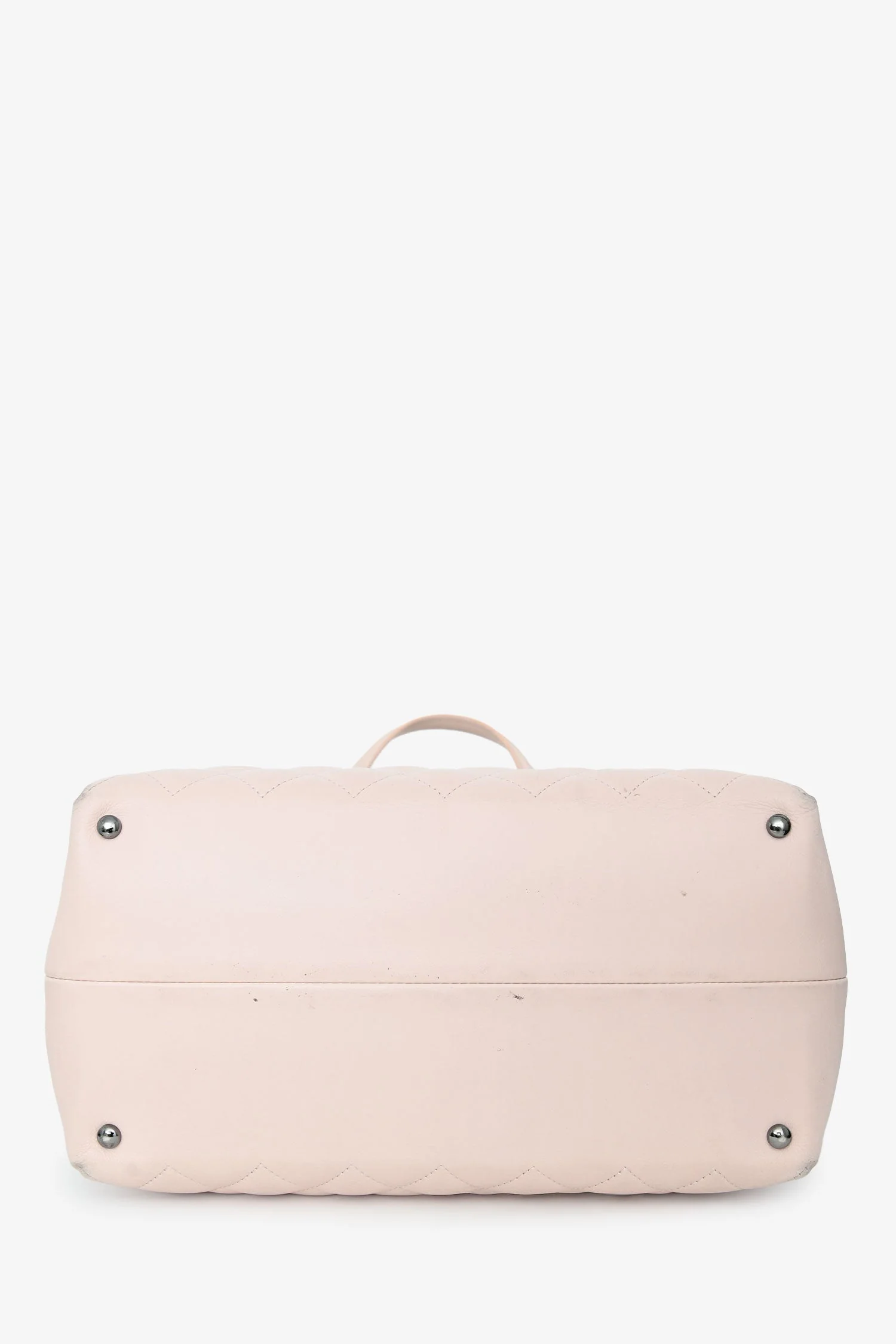 Pre-Loved Chanel™ 2015/16 Pink Leather Quilted 'Feather Weight' Bowling Bag - Image 5