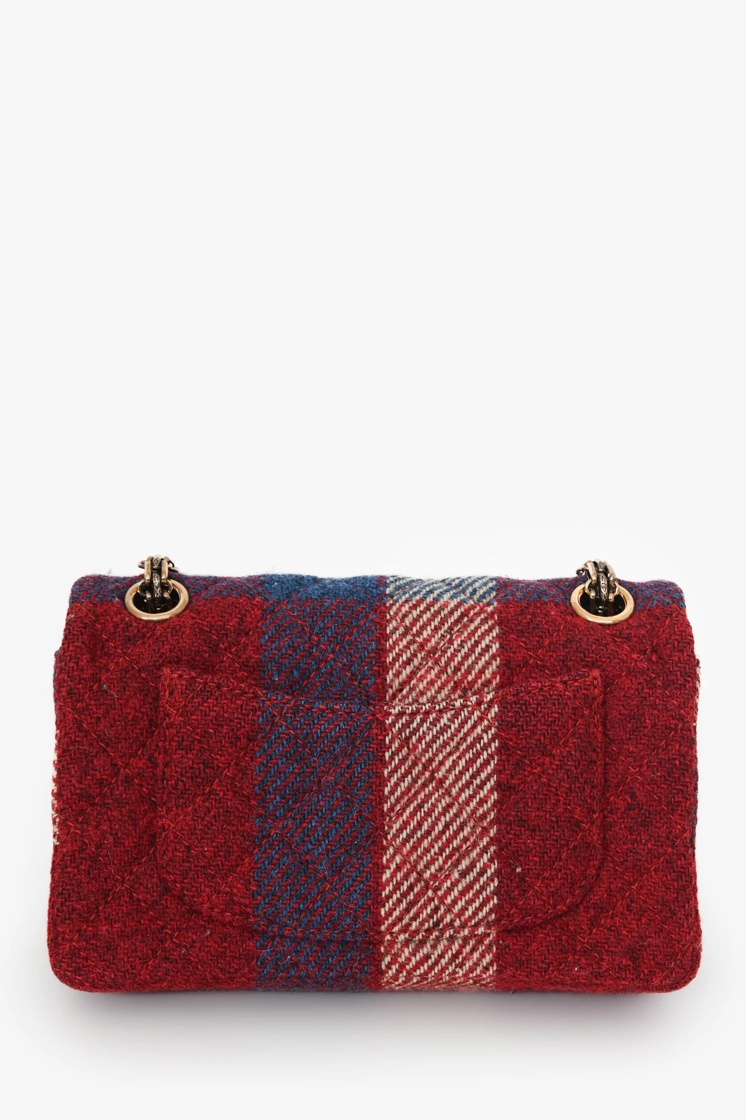 Pre-Loved Chanel™ 2015-16 Red Tweed Patterned 2.55 224 Double Flap Bag - Image 3