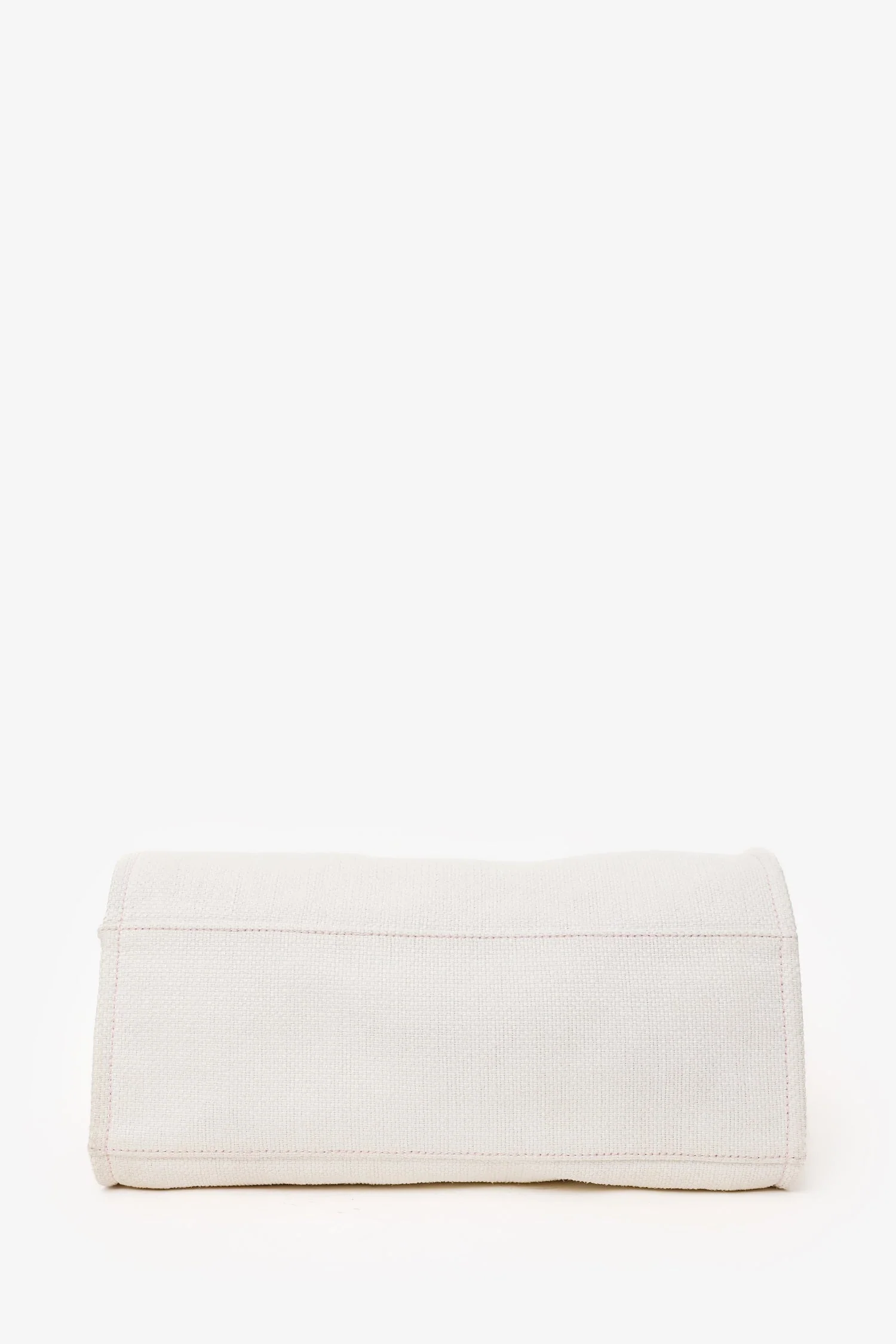 Pre-Loved Chanel™ 2015-16 White/Pink Medium Deauville Tote - Image 5