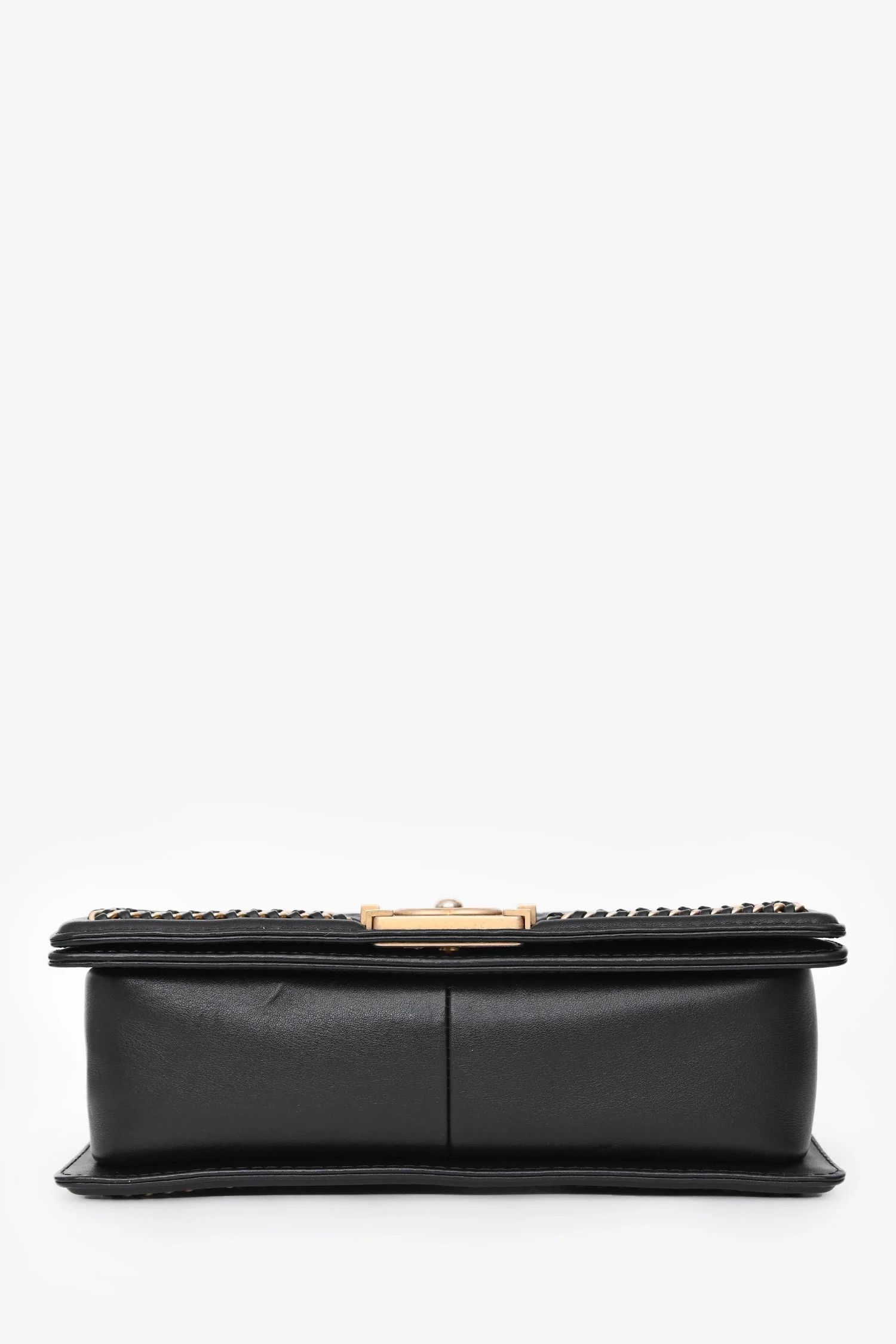 Chanel™ 2016/17 Black Quilted Leather Medium Chain Top Handle Bag - Image 5