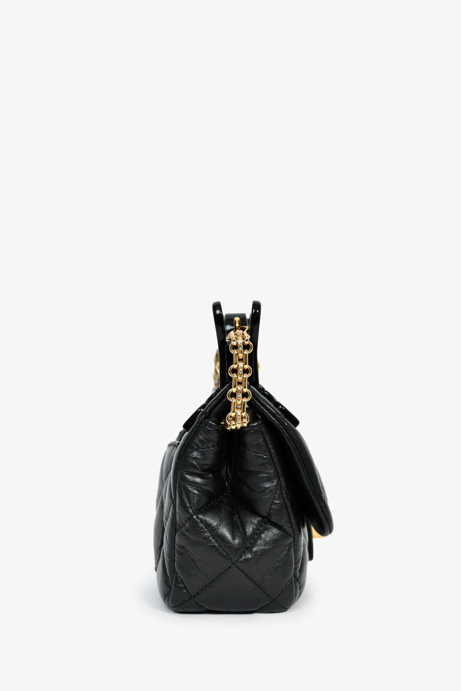 Pre-Loved Chanel™ 2016-17 Runway Black Calfskin Leather 2.55 Reissue Hanger Flap Bag - Image 3