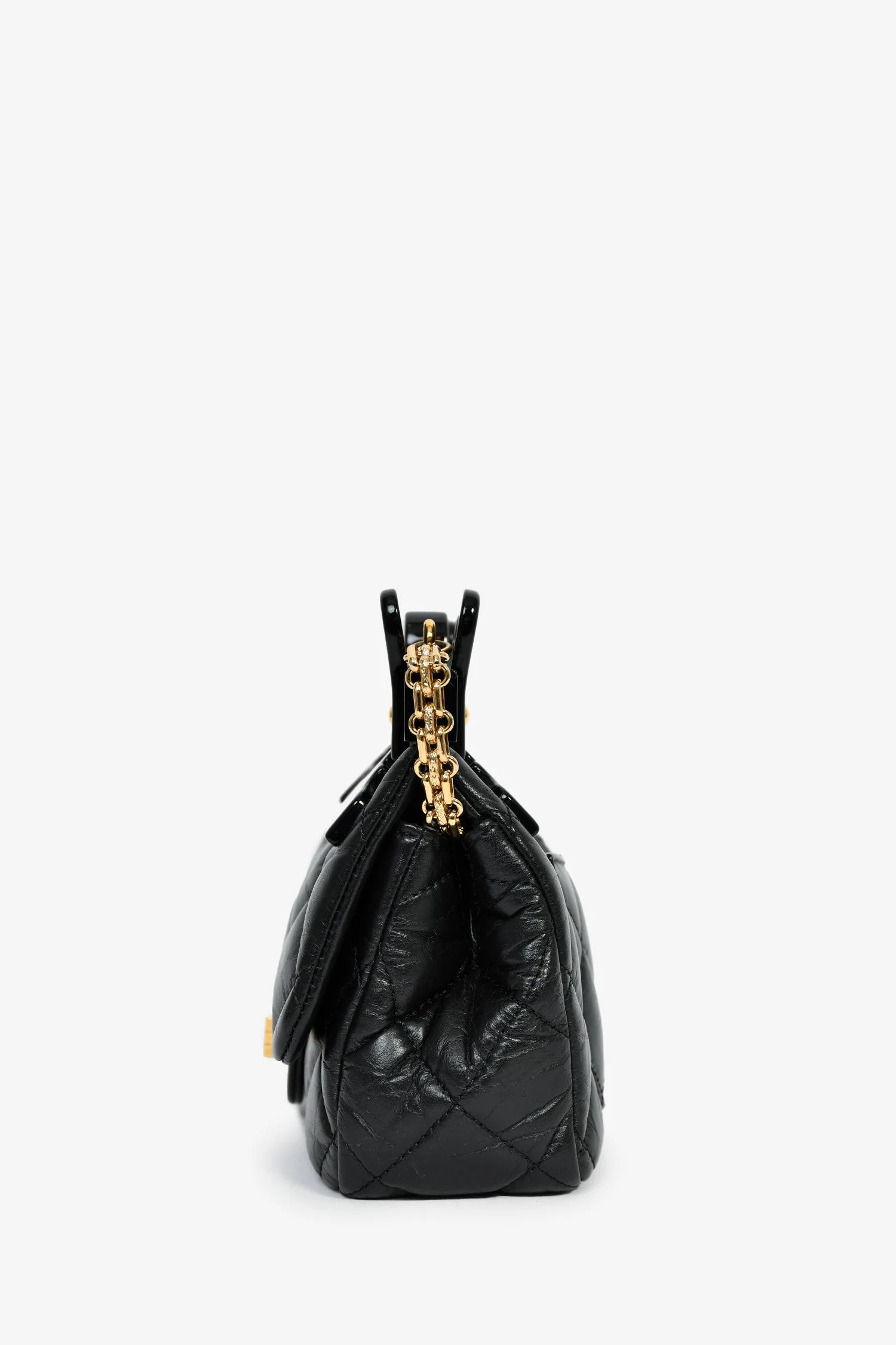 Pre-Loved Chanel™ 2016-17 Runway Black Calfskin Leather 2.55 Reissue Hanger Flap Bag - Image 4