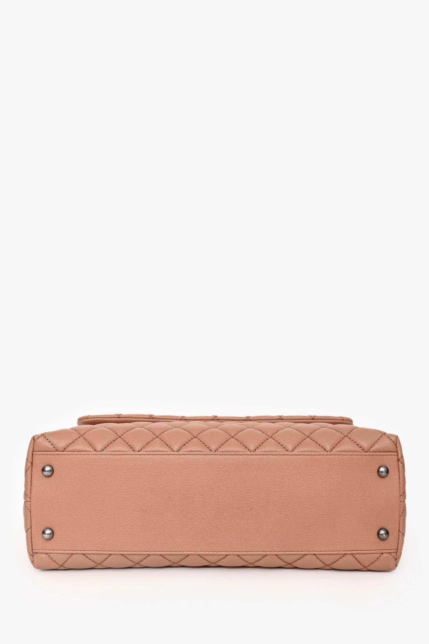 Pre-Loved Chanel™ 2016-2017 Brown Caviar Leather Large Coco Top Handle with Strap - Image 5