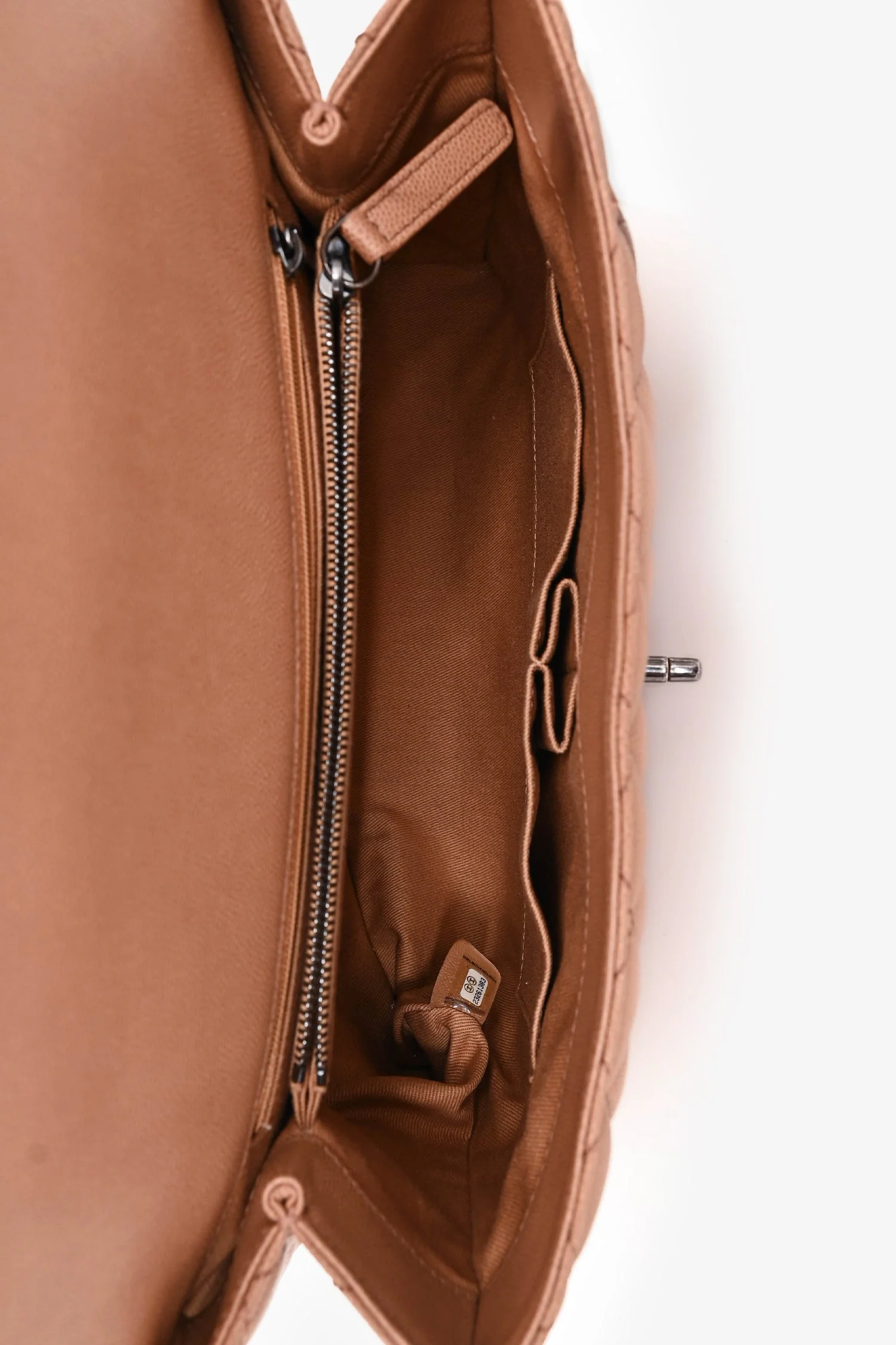 Pre-Loved Chanel™ 2016-2017 Brown Caviar Leather Large Coco Top Handle with Strap - Image 7
