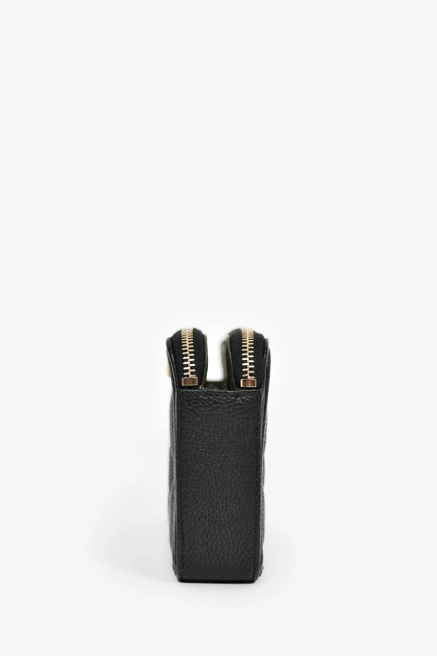 Pre-Loved Chanel™ 2016 Black Caviar Boy Double Zip Wallet On Chain - Image 4