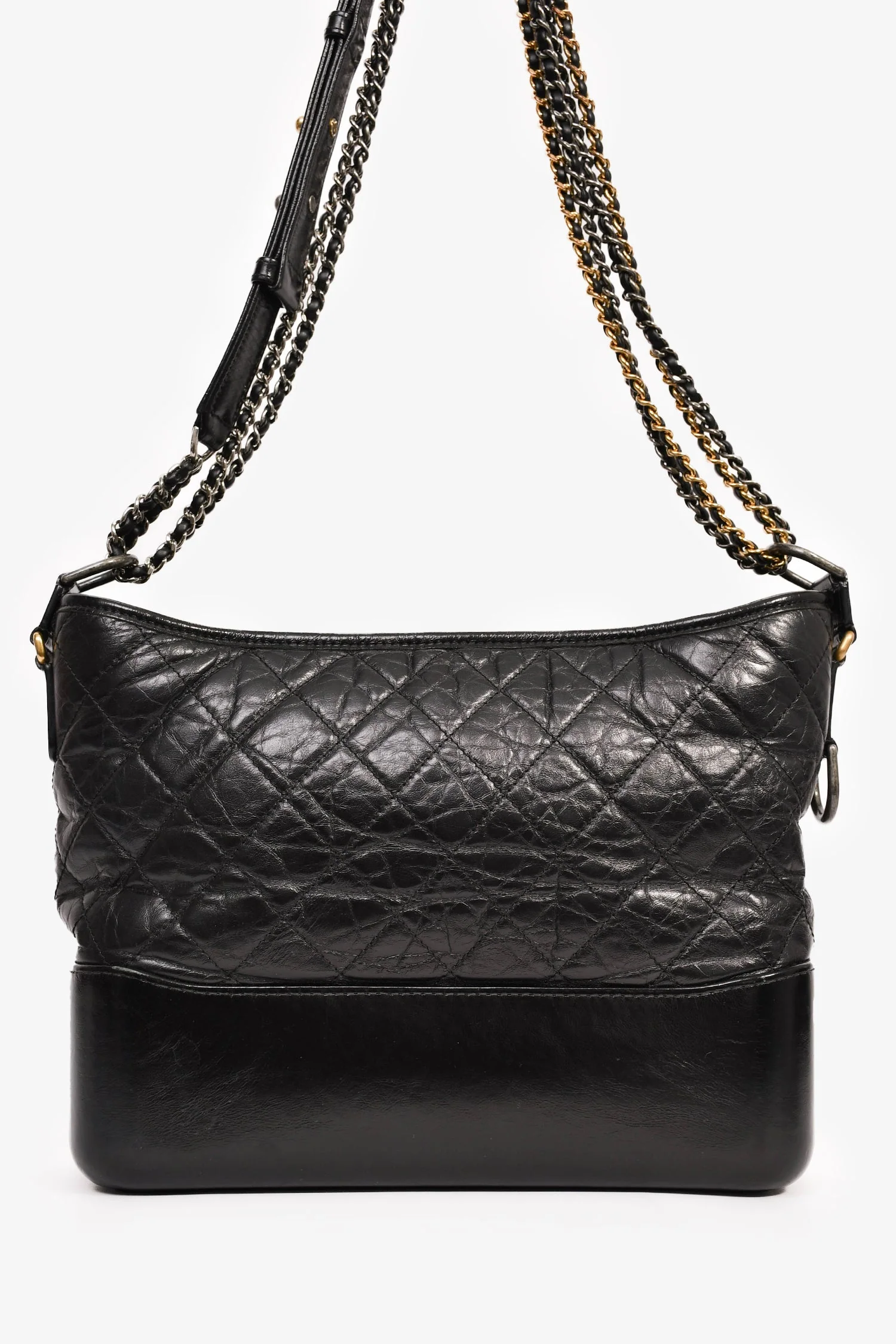 Pre-Loved Chanel™ 2017/18 Black Aged Calfskin Medium Gabrielle Hobo - Image 2