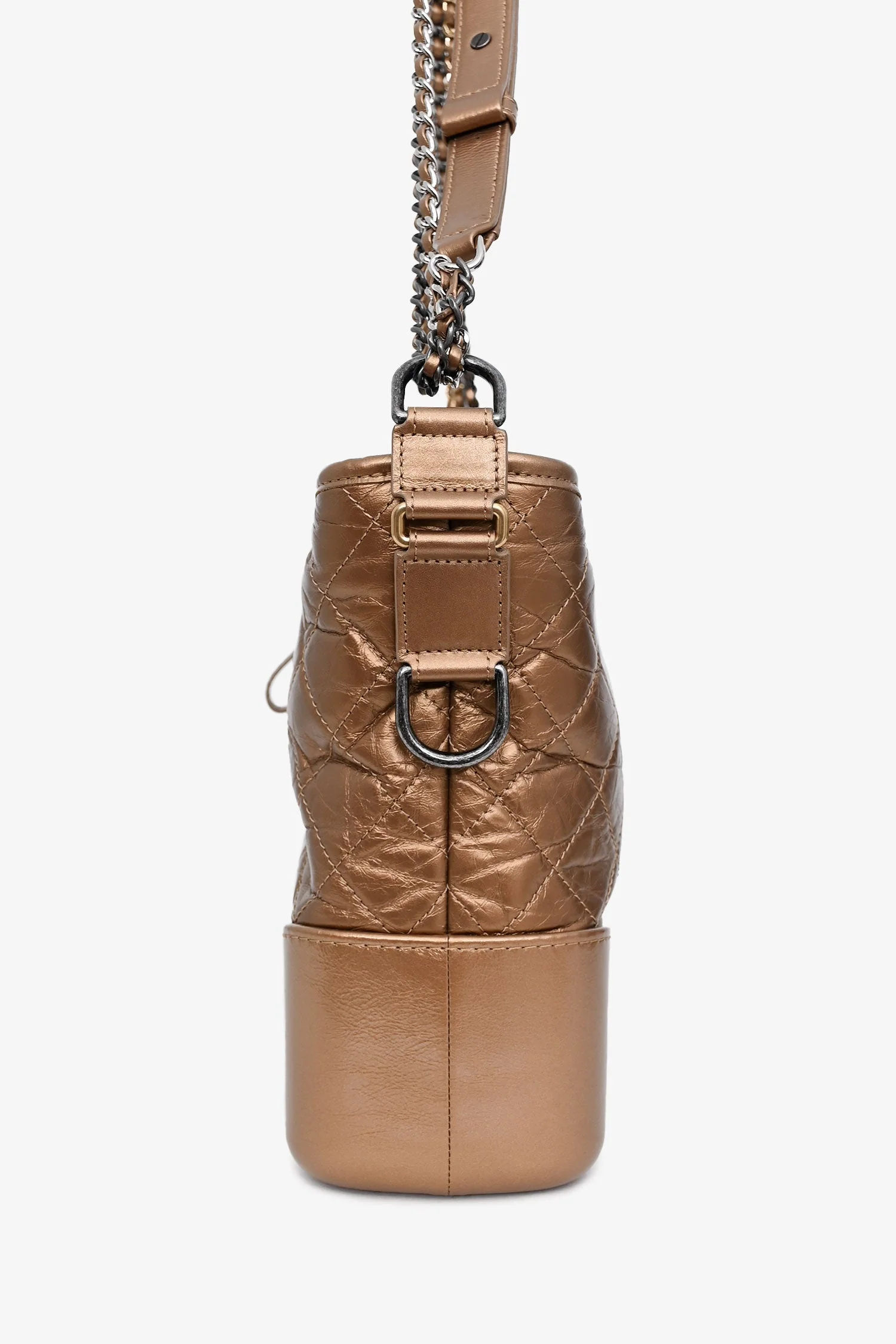 Pre-Loved Chanel™ 2017-18 Gold Medium Gabrielle Hobo - Image 3