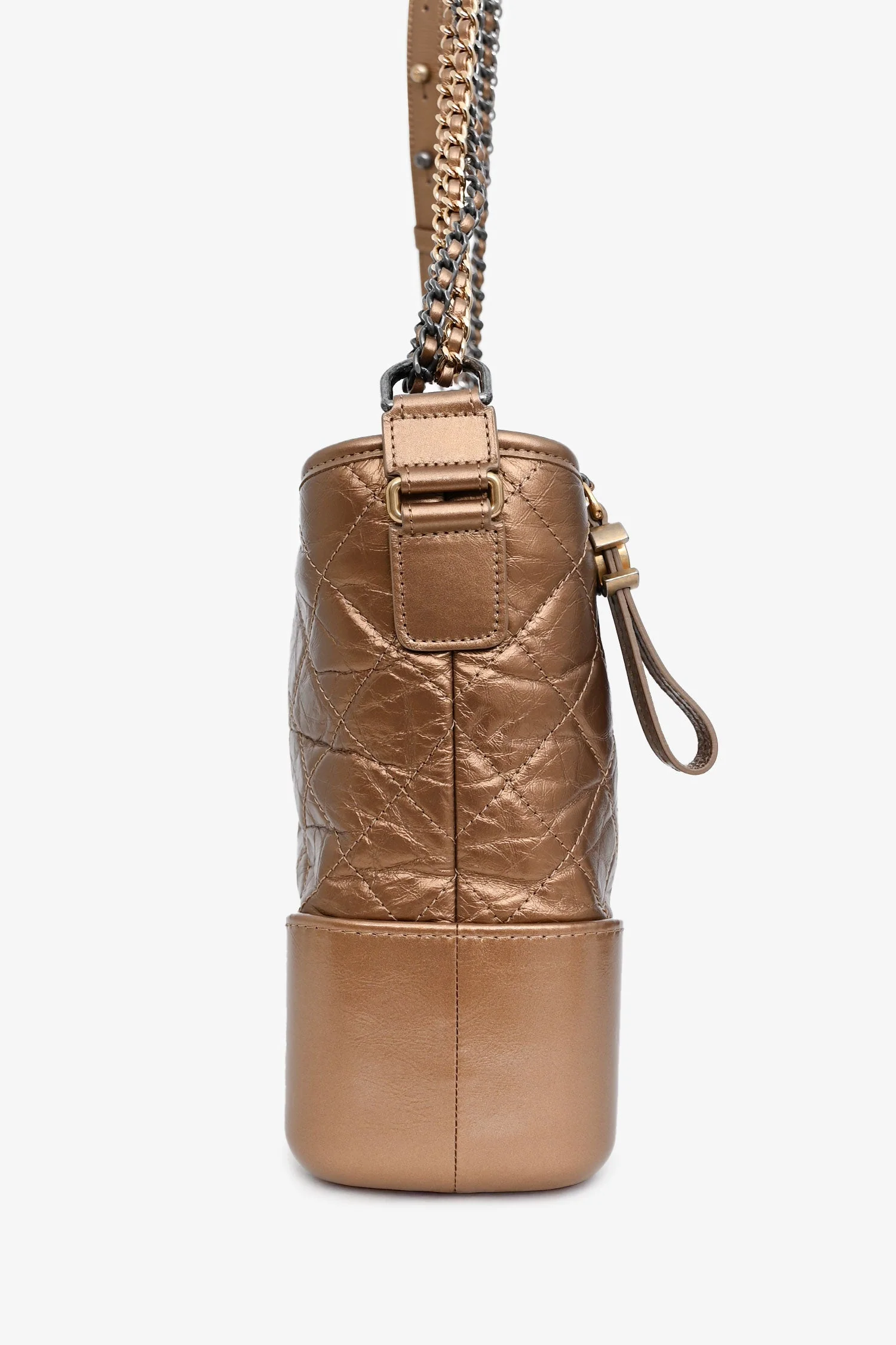 Pre-Loved Chanel™ 2017-18 Gold Medium Gabrielle Hobo - Image 4