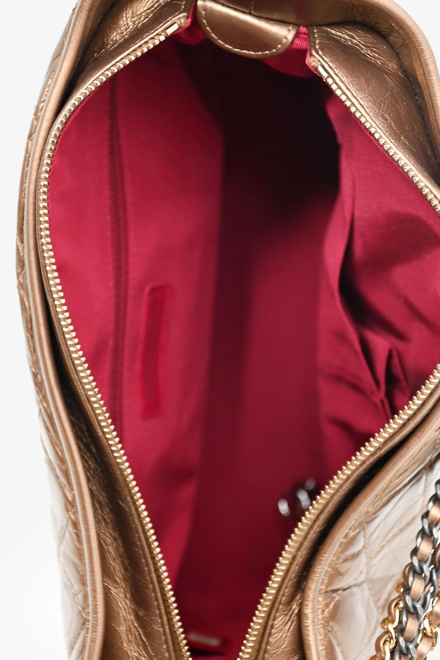 Pre-Loved Chanel™ 2017-18 Gold Medium Gabrielle Hobo - Image 6