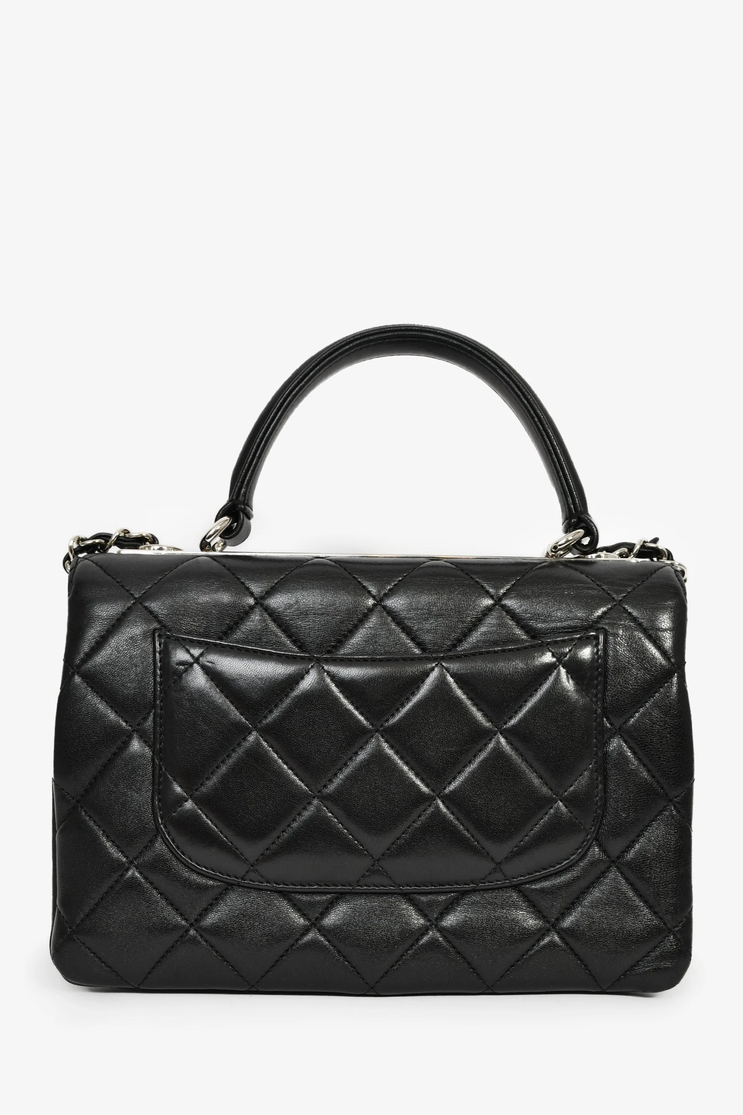 Pre-Loved Chanel™ 2017 Black Lambskin Leather Trendy Top Handle Bag - Image 2