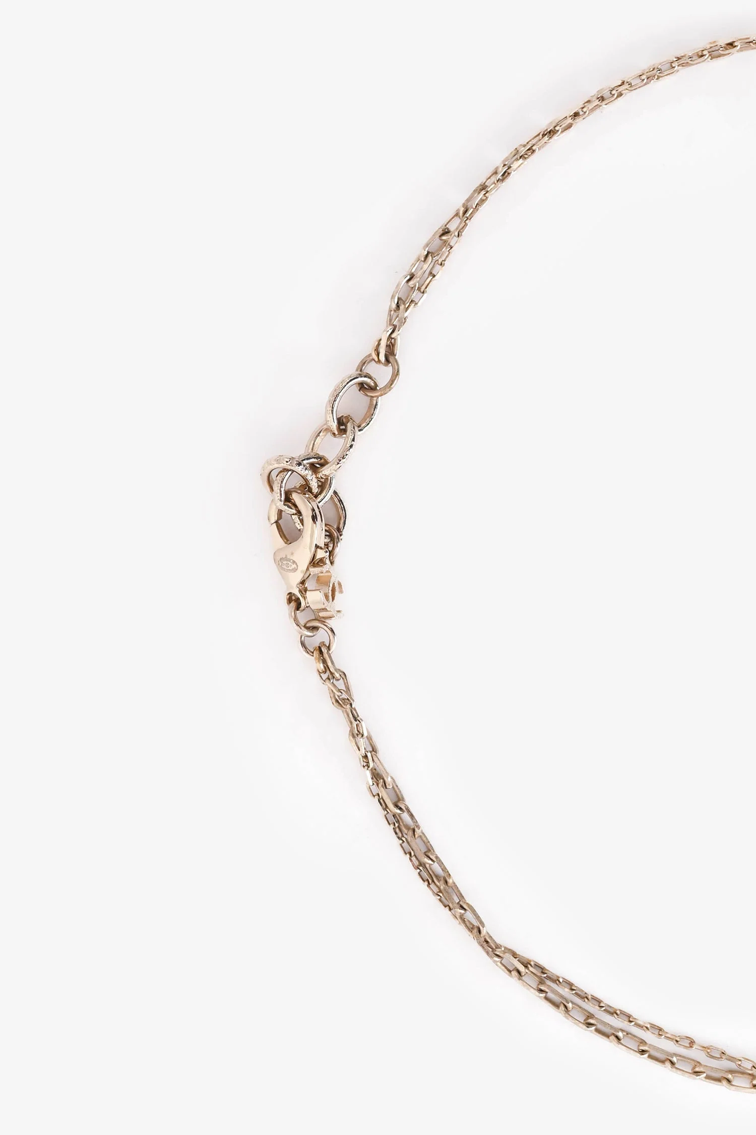 Pre-Loved Chanel™ 2017 Gold Tone Metal Heart Logo Necklace - Image 3