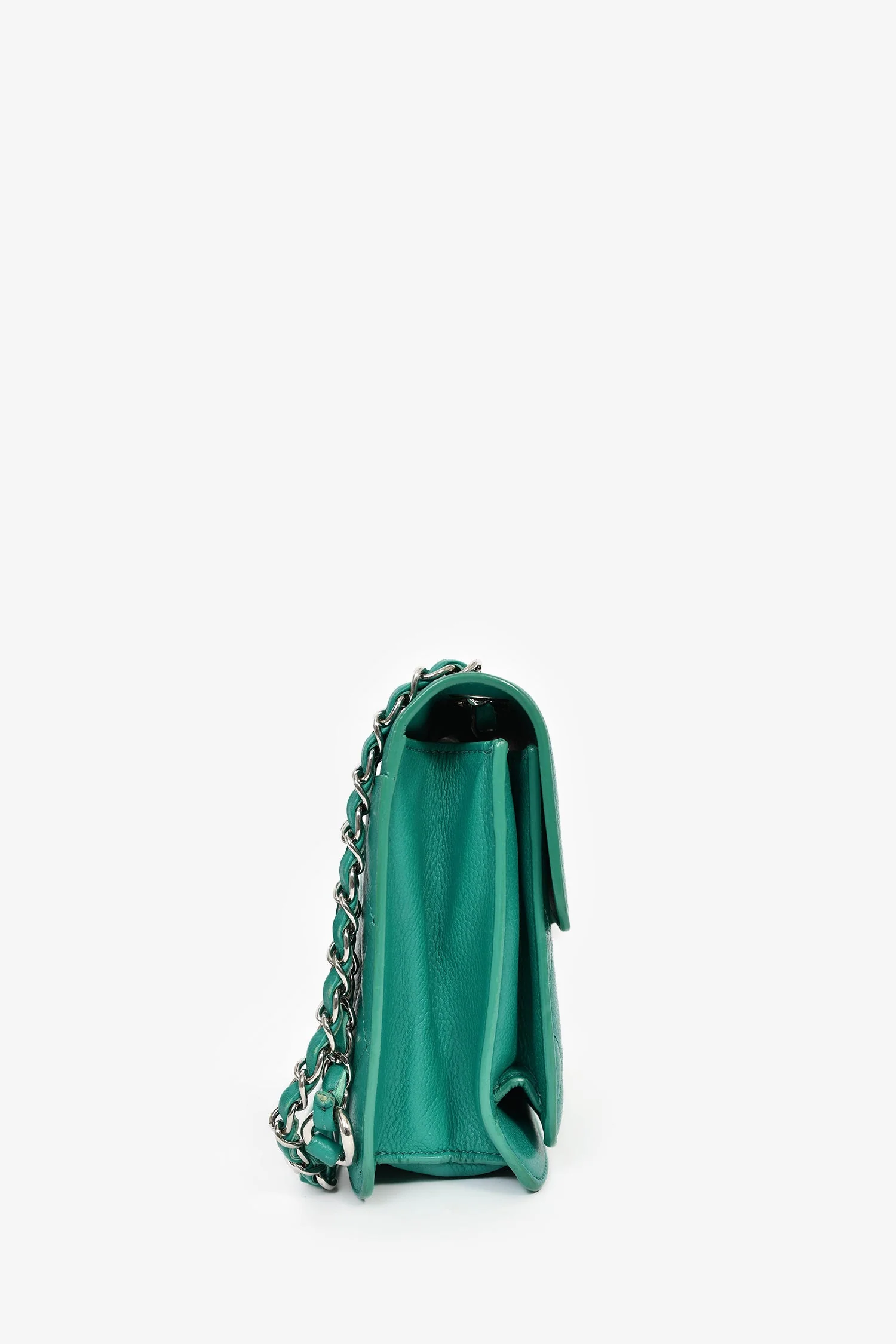 Pre-Loved Chanel™ 2017 Green Leather CC Urban Companion Flap Bag - Image 3