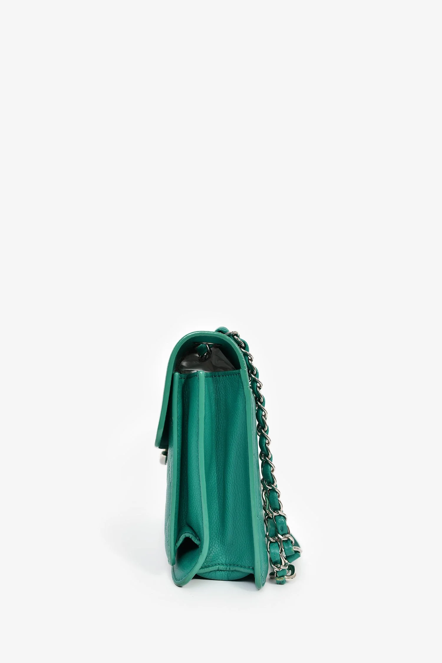 Pre-Loved Chanel™ 2017 Green Leather CC Urban Companion Flap Bag - Image 4