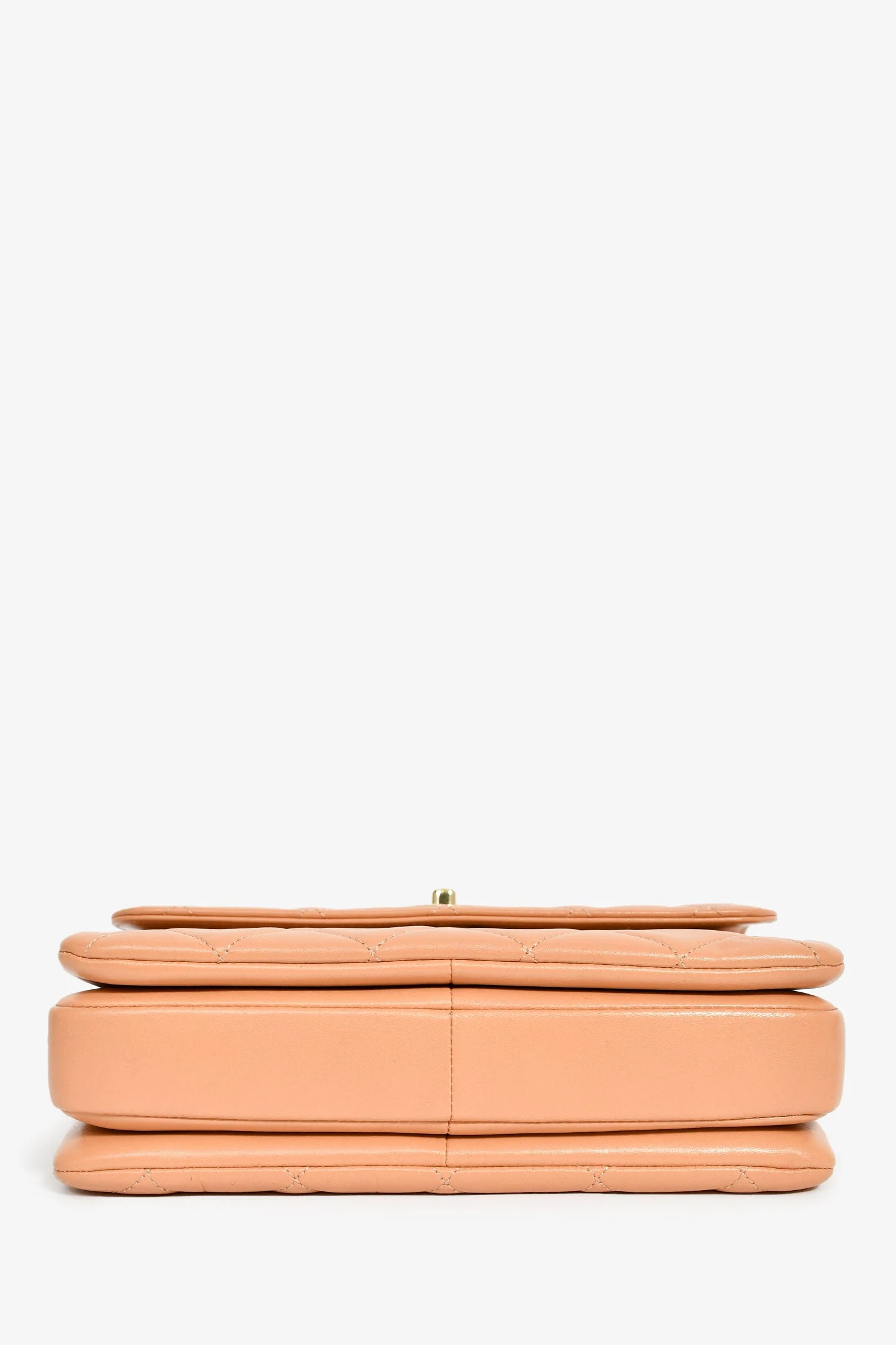 Pre-Loved Chanel™ 2017 Tan Lambskin Leather Small 'Trendy' Bag - Image 5