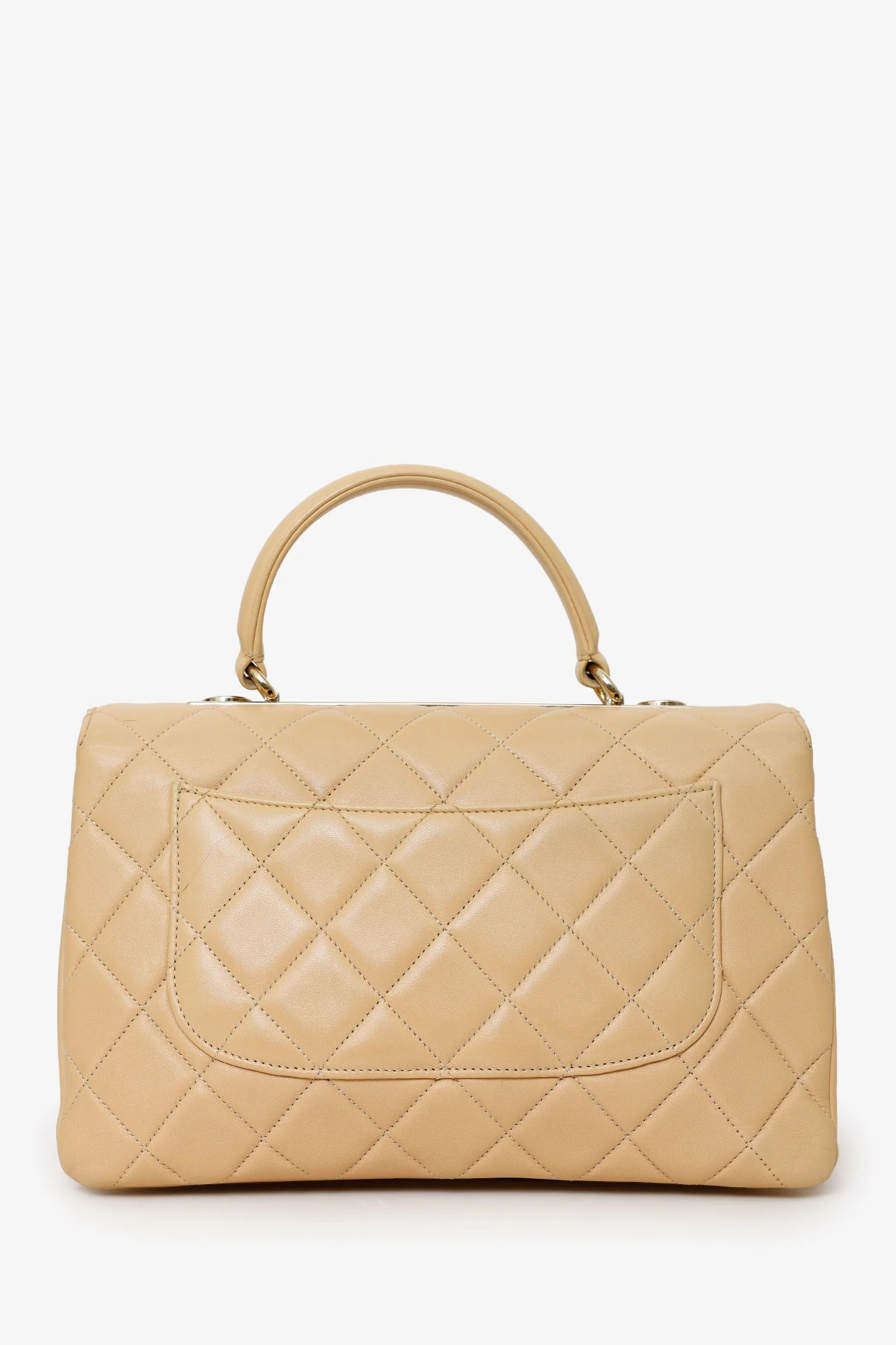 Pre-Loved Chanel™ 2018-19 Beige Quilted Lambskin Medium Trendy CC Top Handle Bag - Image 3