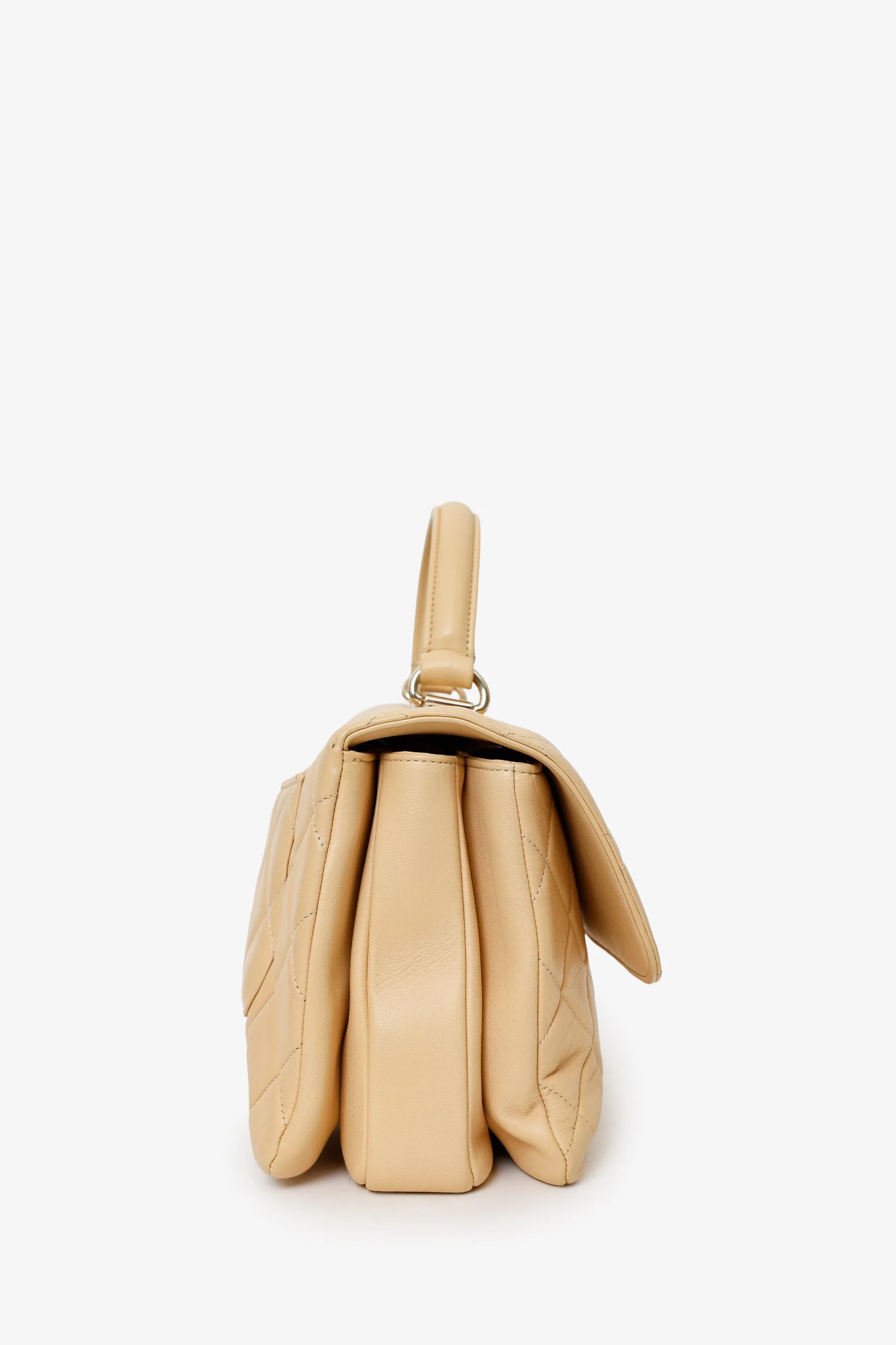 Pre-Loved Chanel™ 2018-19 Beige Quilted Lambskin Medium Trendy CC Top Handle Bag - Image 4