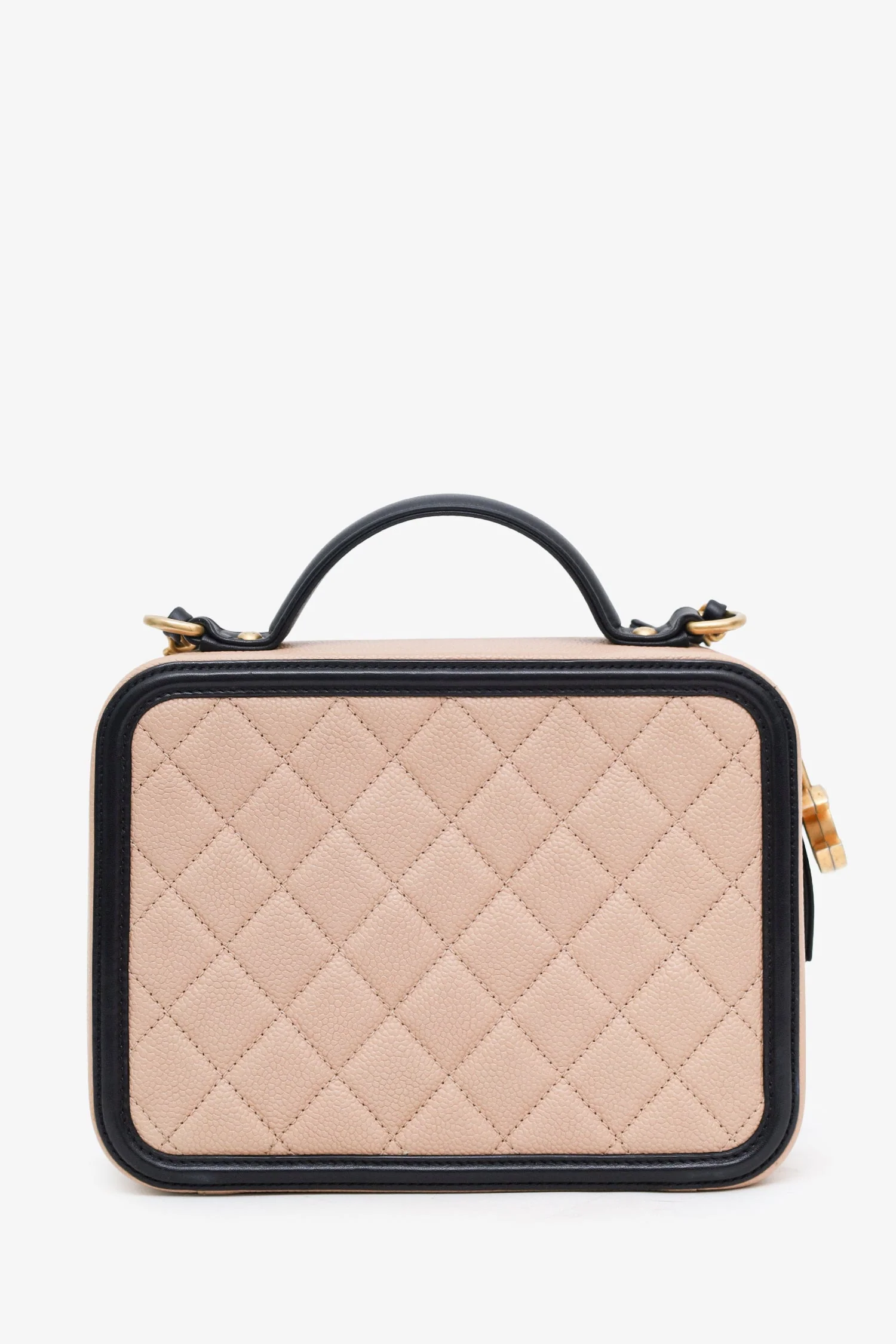 Pre-Loved Chanel™ 2018-19 Caviar Medium Filigree Vanity Case Bag - Image 2