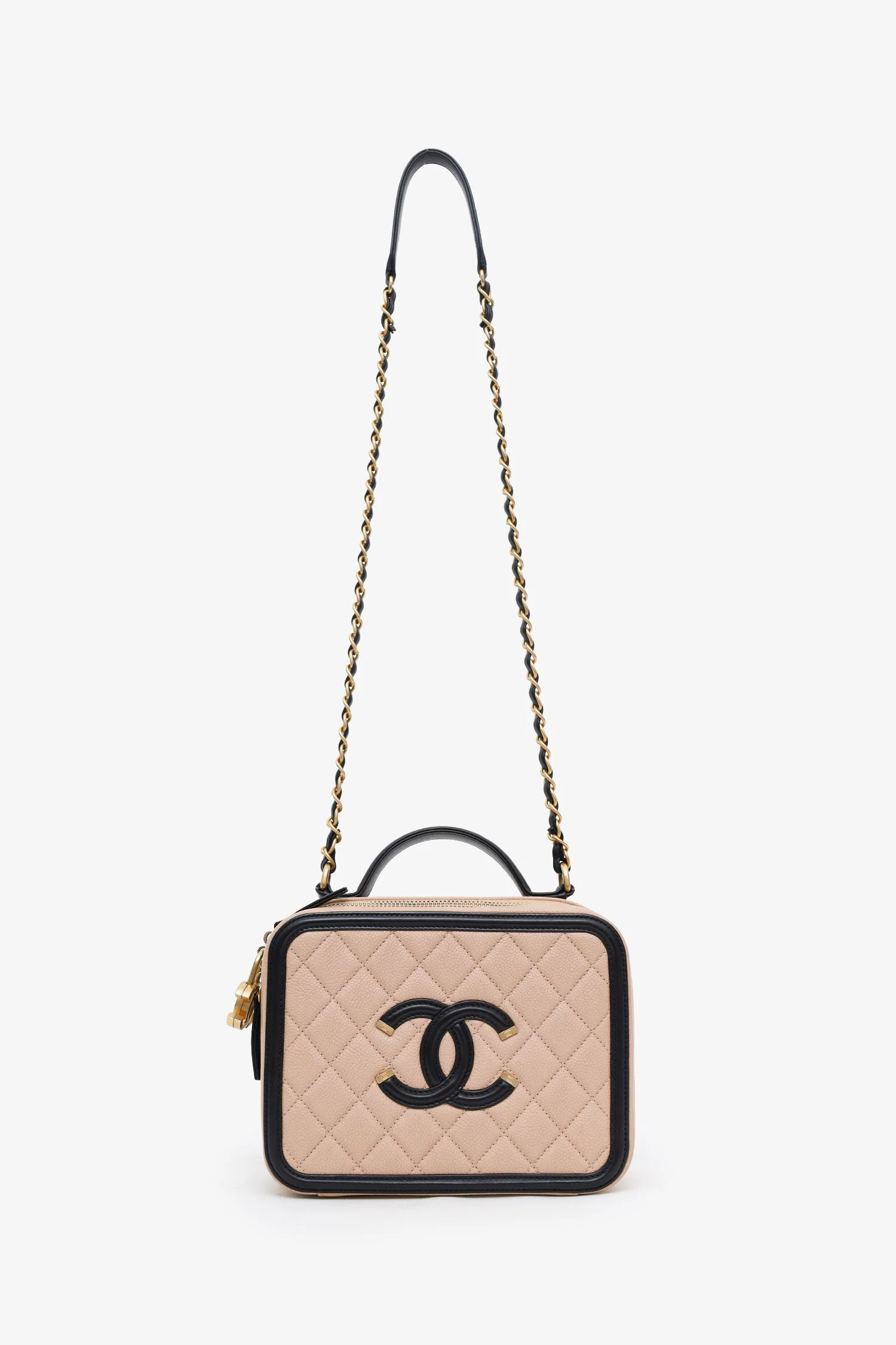 Pre-Loved Chanel™ 2018-19 Caviar Medium Filigree Vanity Case Bag - Image 6