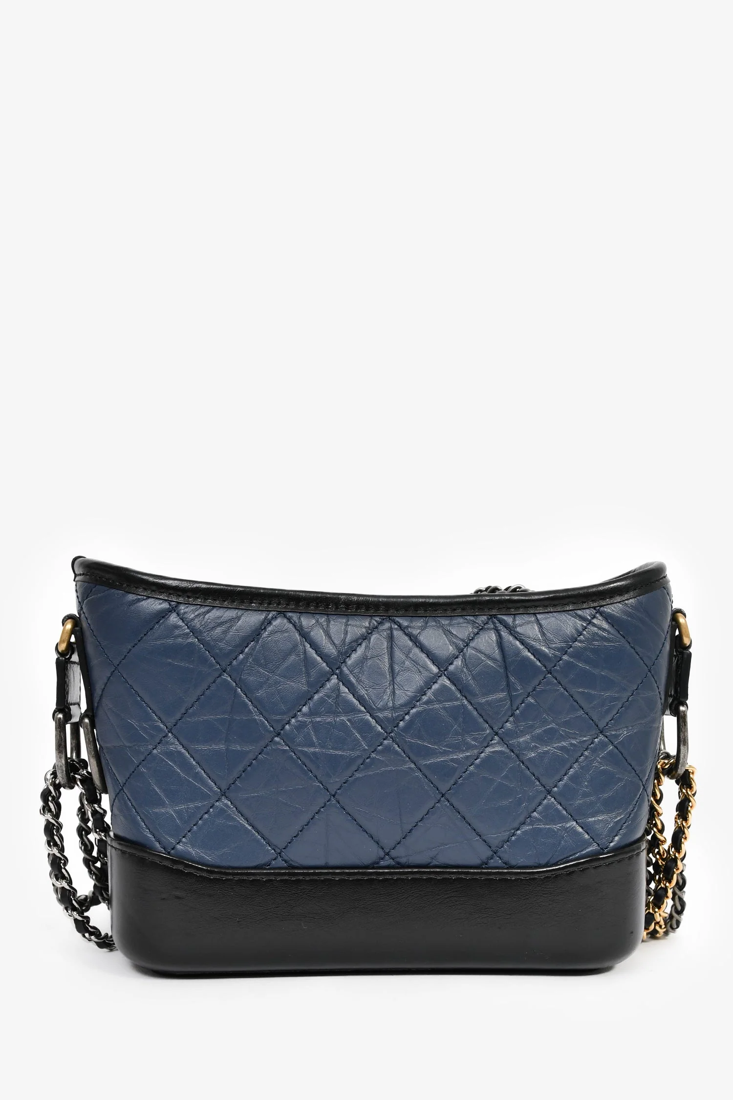 Pre-Loved Chanel™ 2018/19 Navy Blue/Black Quilted Lambskin Small Gabrielle Bag - Image 2