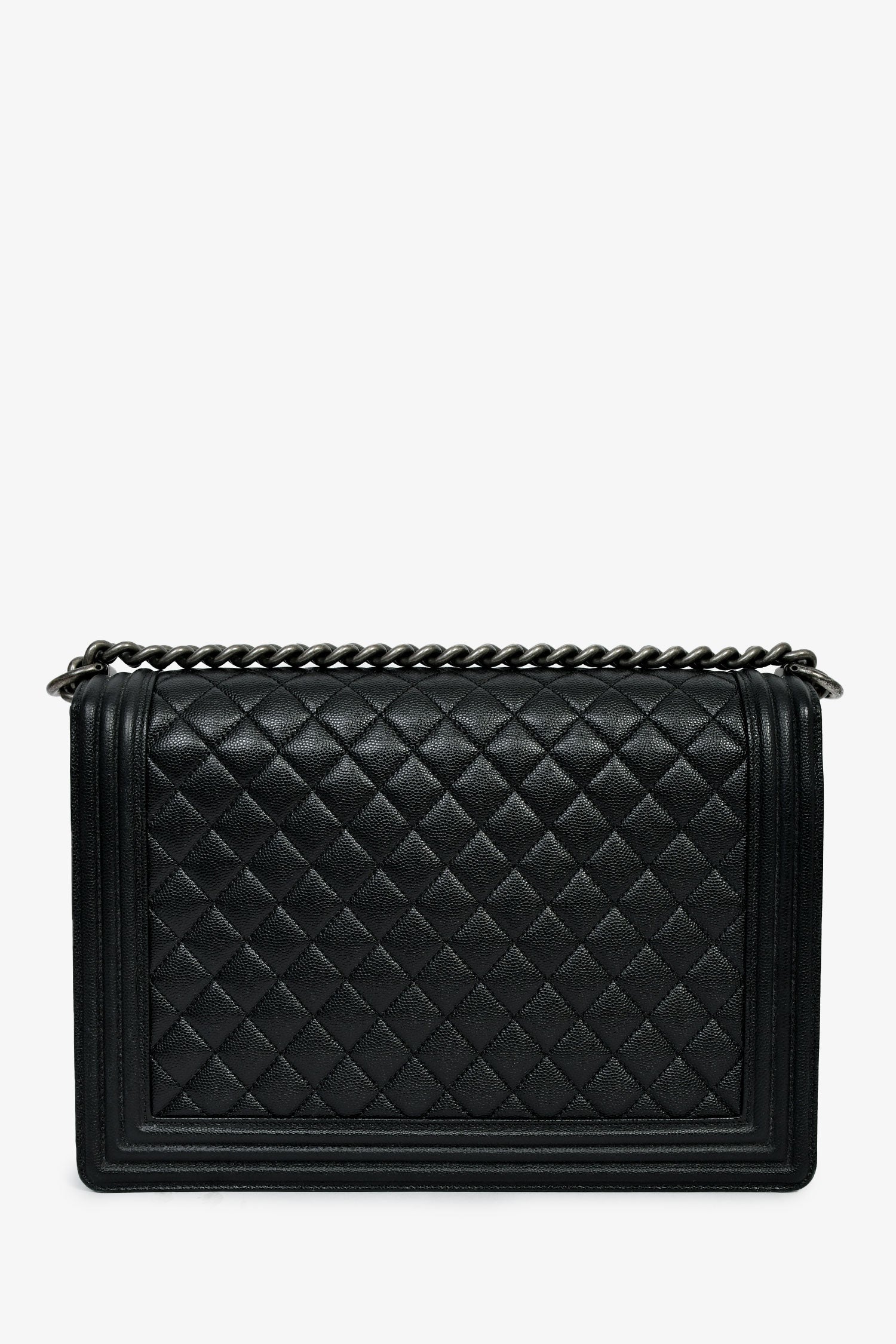 Pre-Loved Chanel™ 2018 Black Caviar Large Boy Bag - Image 2