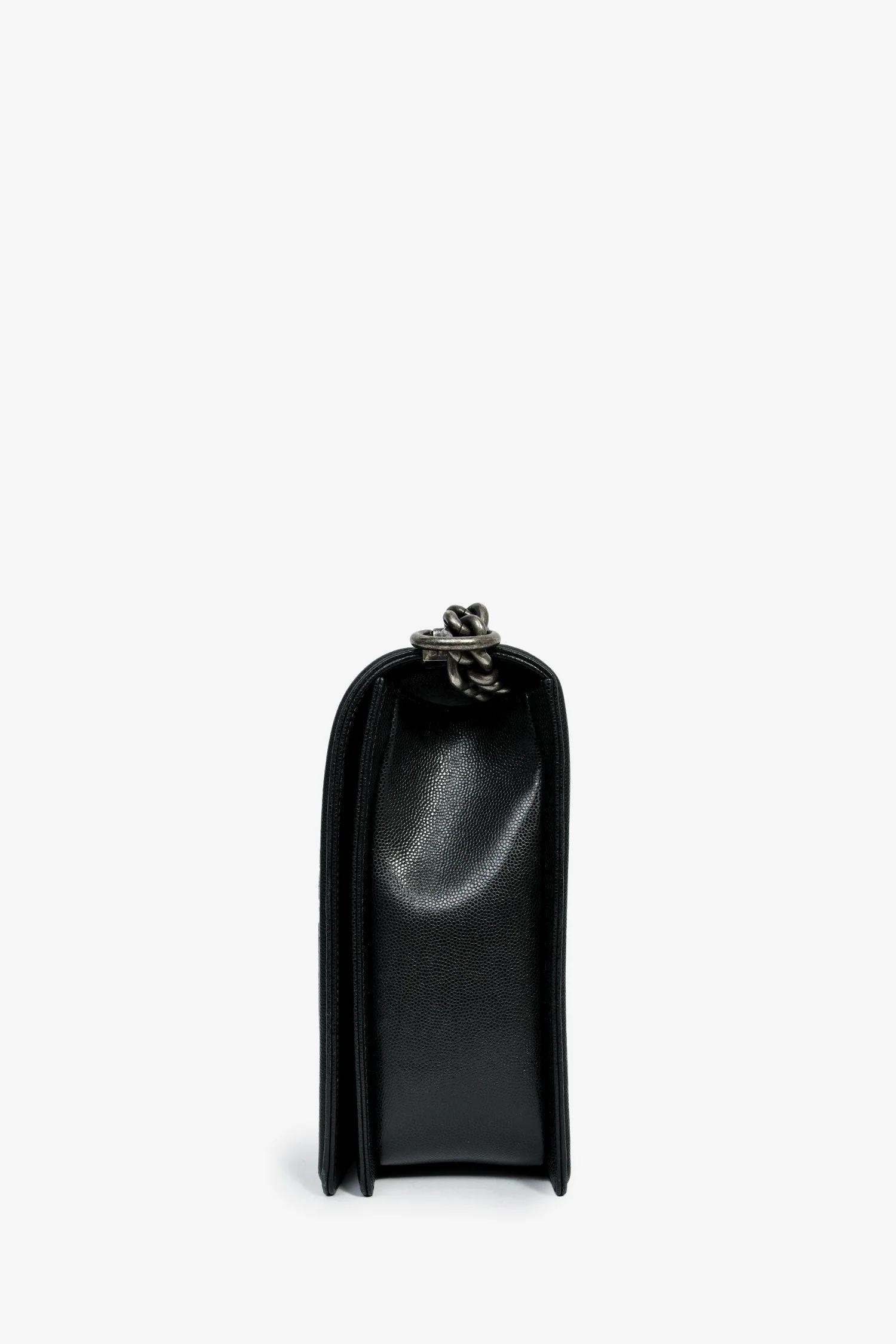 Pre-Loved Chanel™ 2018 Black Caviar Large Boy Bag - Image 4